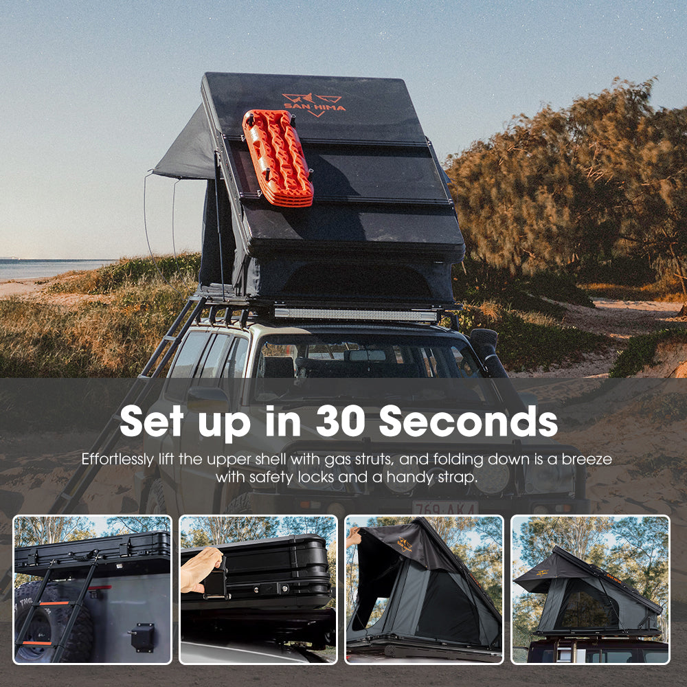 San Hima Kalbarri X Rooftop Tent Hardshell With Ladder Camping 4x4 4WD - Sunyee