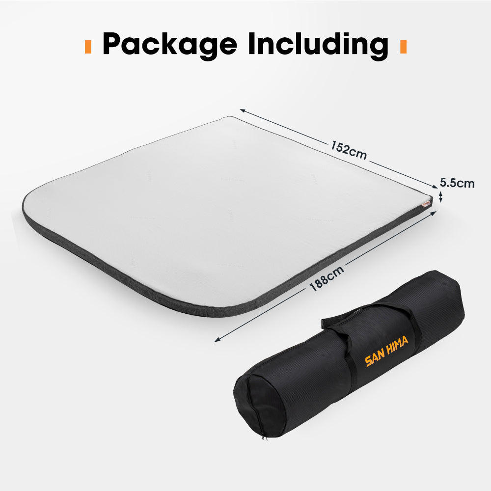 San Hima Caravan Mattress Topper Queen Size Mat 188cm x 152cm RV Bed - Sunyee