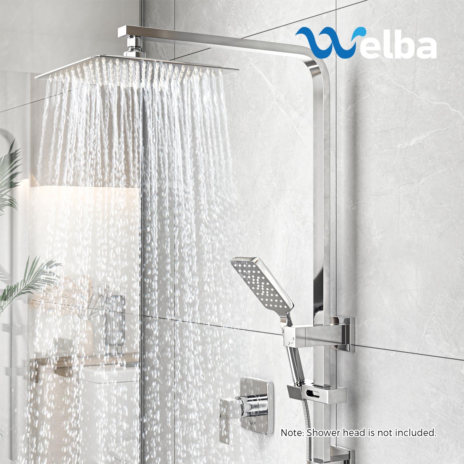 Welba Shower Mixer Tap Bathroom Wall Tapware Brass Tapware Square Chrome