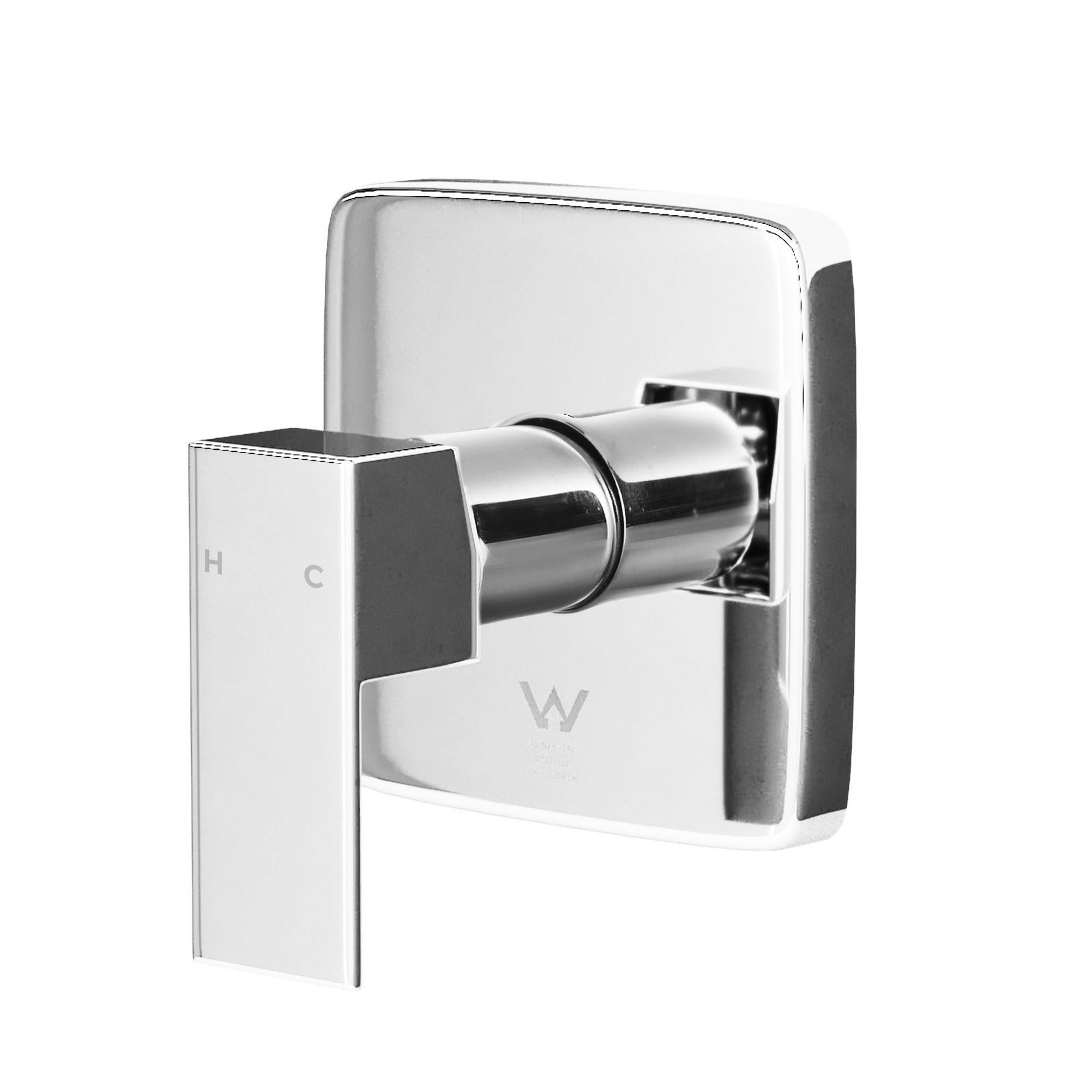Welba Shower Mixer Tap Bathroom Wall Tapware Brass Tapware Square Chrome