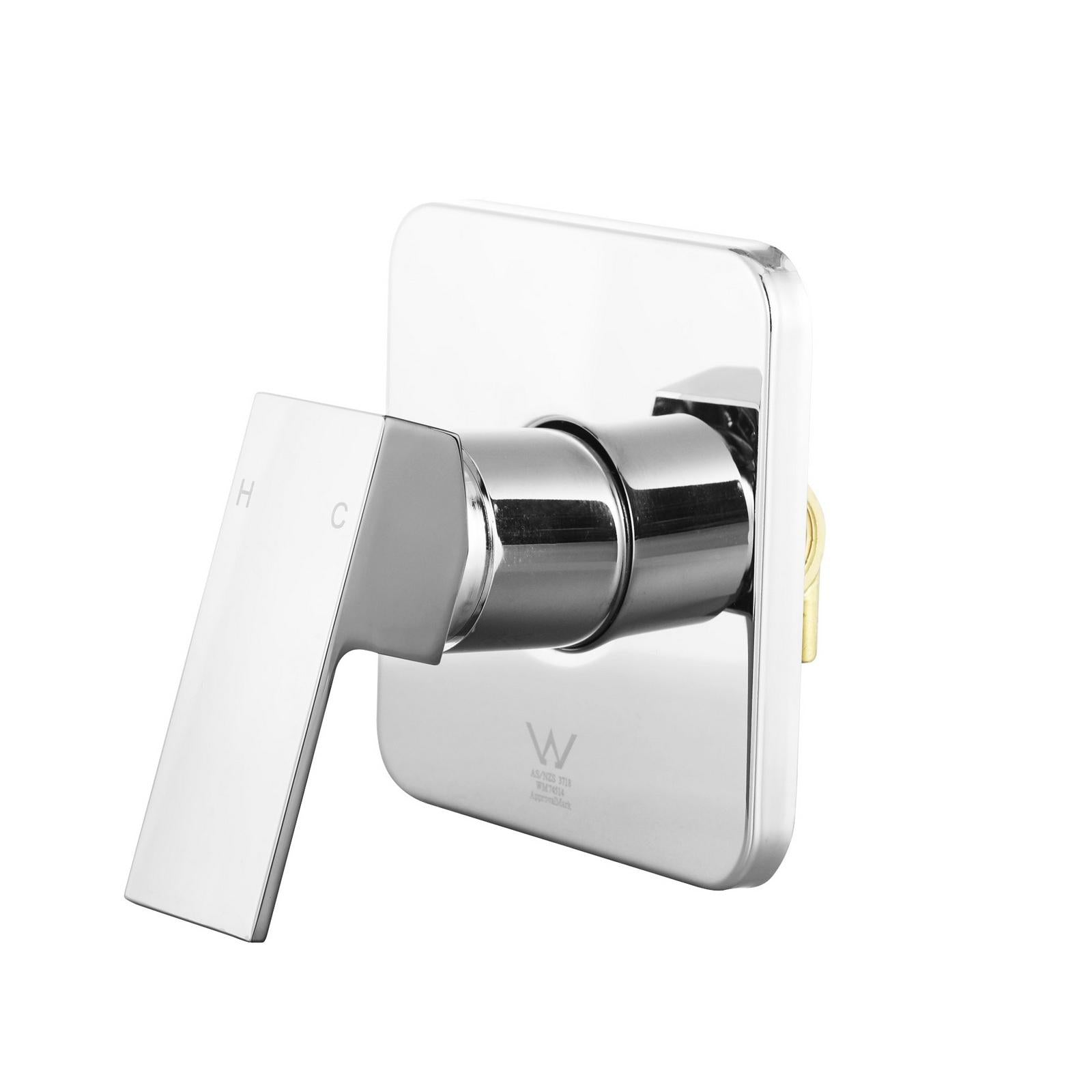 Welba Shower Mixer Tap Bathroom Wall Tapware Brass Tapware Square Chrome