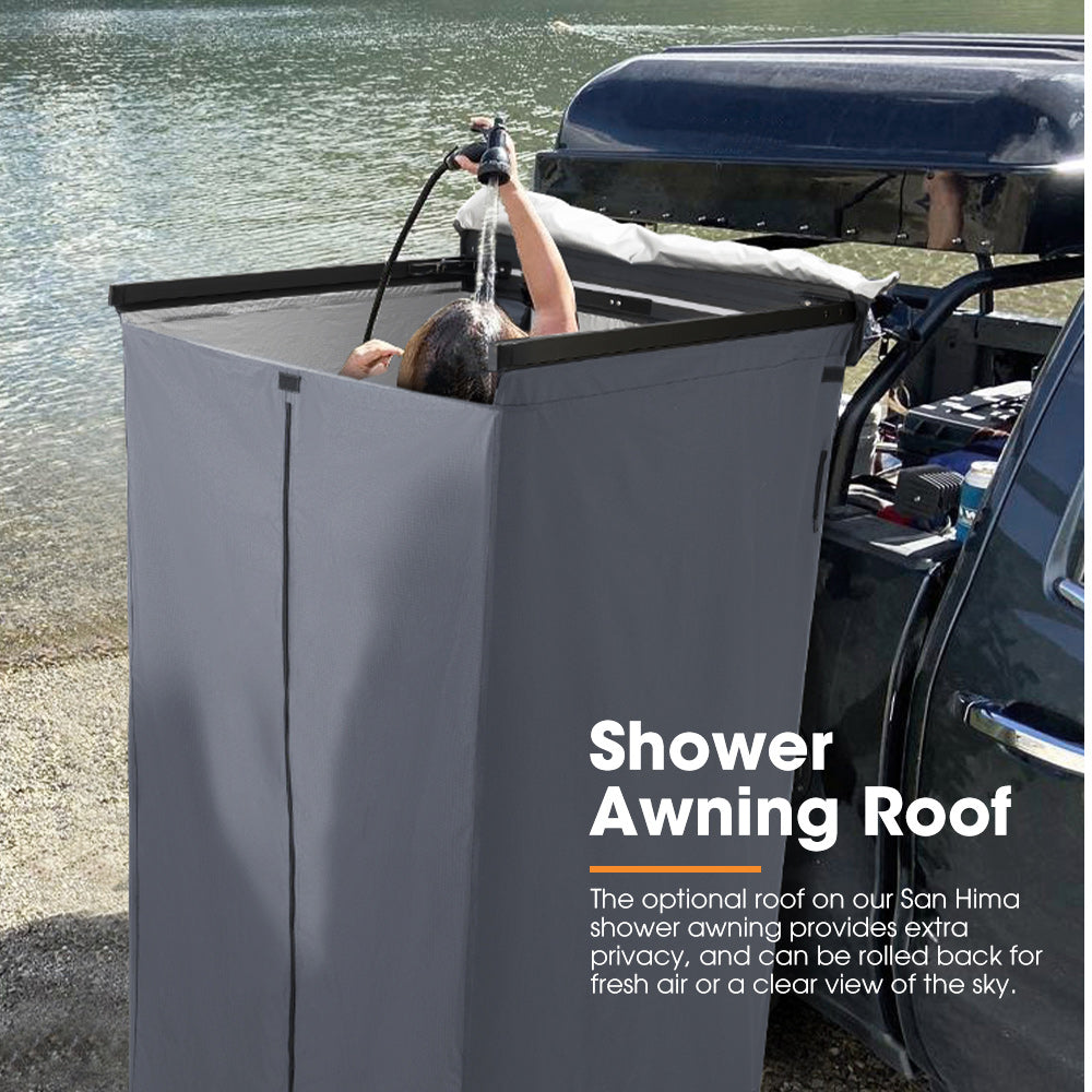 San Hima Shower Awning Tent Instant Ensuite Fold-Out + 8L Gas Hot Water Heater - Sunyee