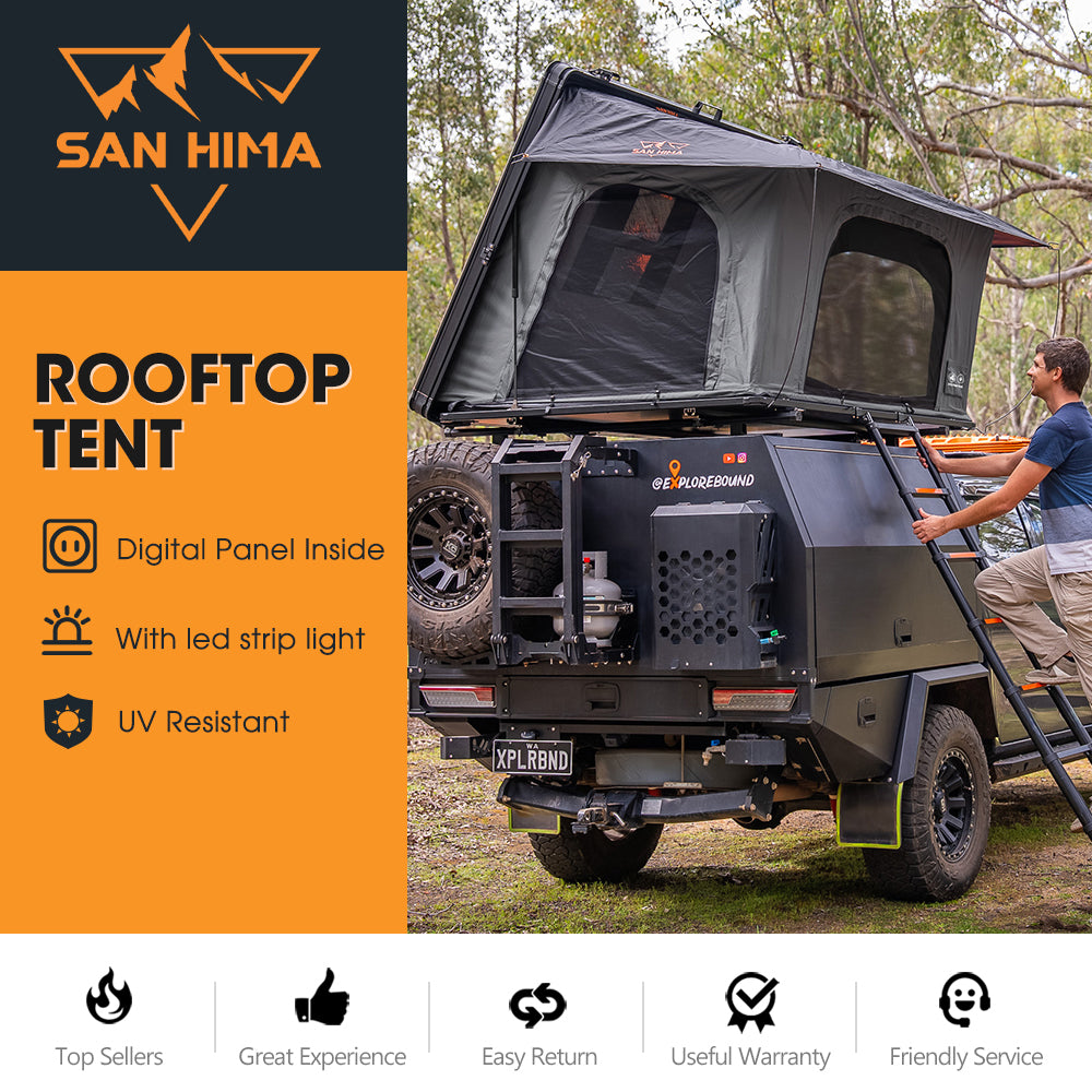 San Hima Kalbarri Side Gen 2 Rooftop Tent Hardshell Waterproof With Ladder 4WD
