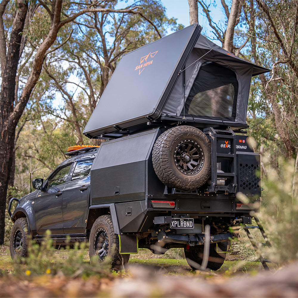 San Hima Kalbarri Side Gen 2 Rooftop Tent Hardshell Waterproof With Ladder 4WD