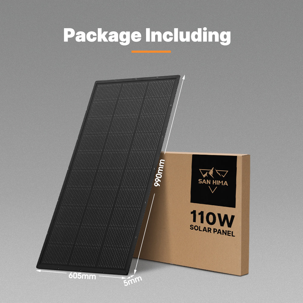 San Hima 110W PERC Solar Panel Kit Mono Multi-busbar Tech Bypass Diode 5MM