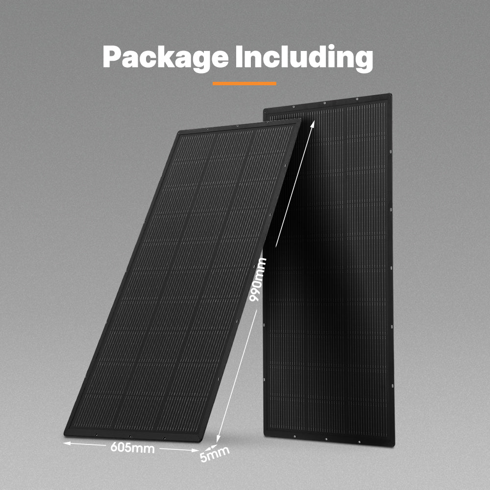 San Hima 2X 110W PERC Solar Panel Kit Mono Multi-busbar Tech Bypass Diode 5MM