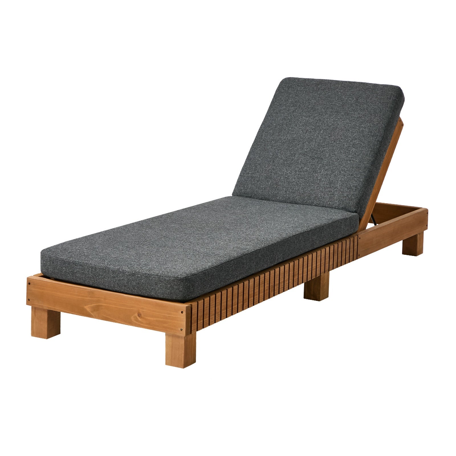Livsip Sun Lounge Outdoor Wooden Lounger Day Bed Beach Chair Patio Furniture