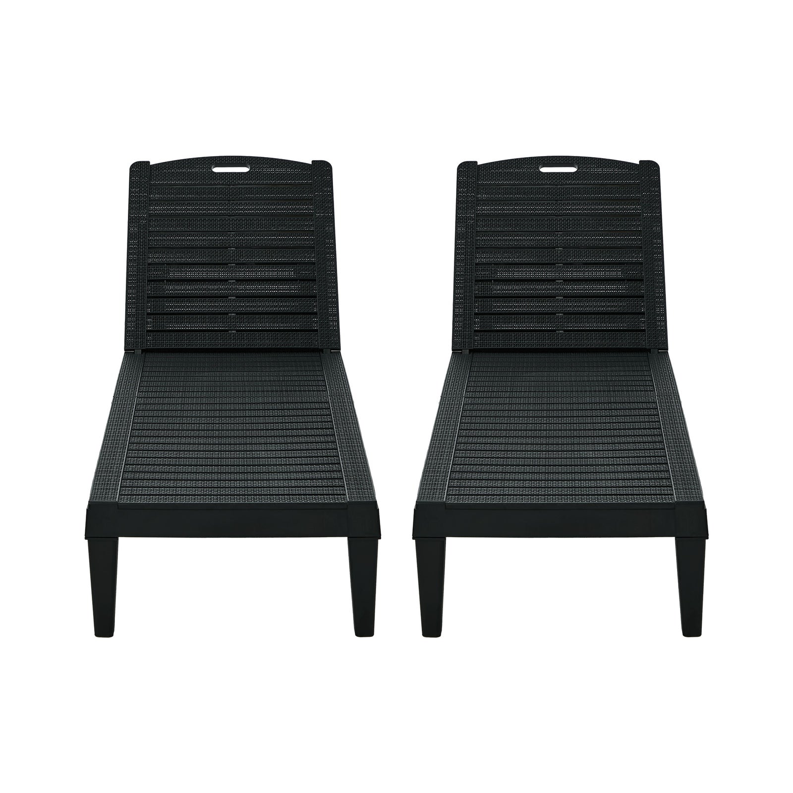 Livsip 2PCS Sun Lounge Outdoor Lounger Beach Chair Patio Garden Furniture