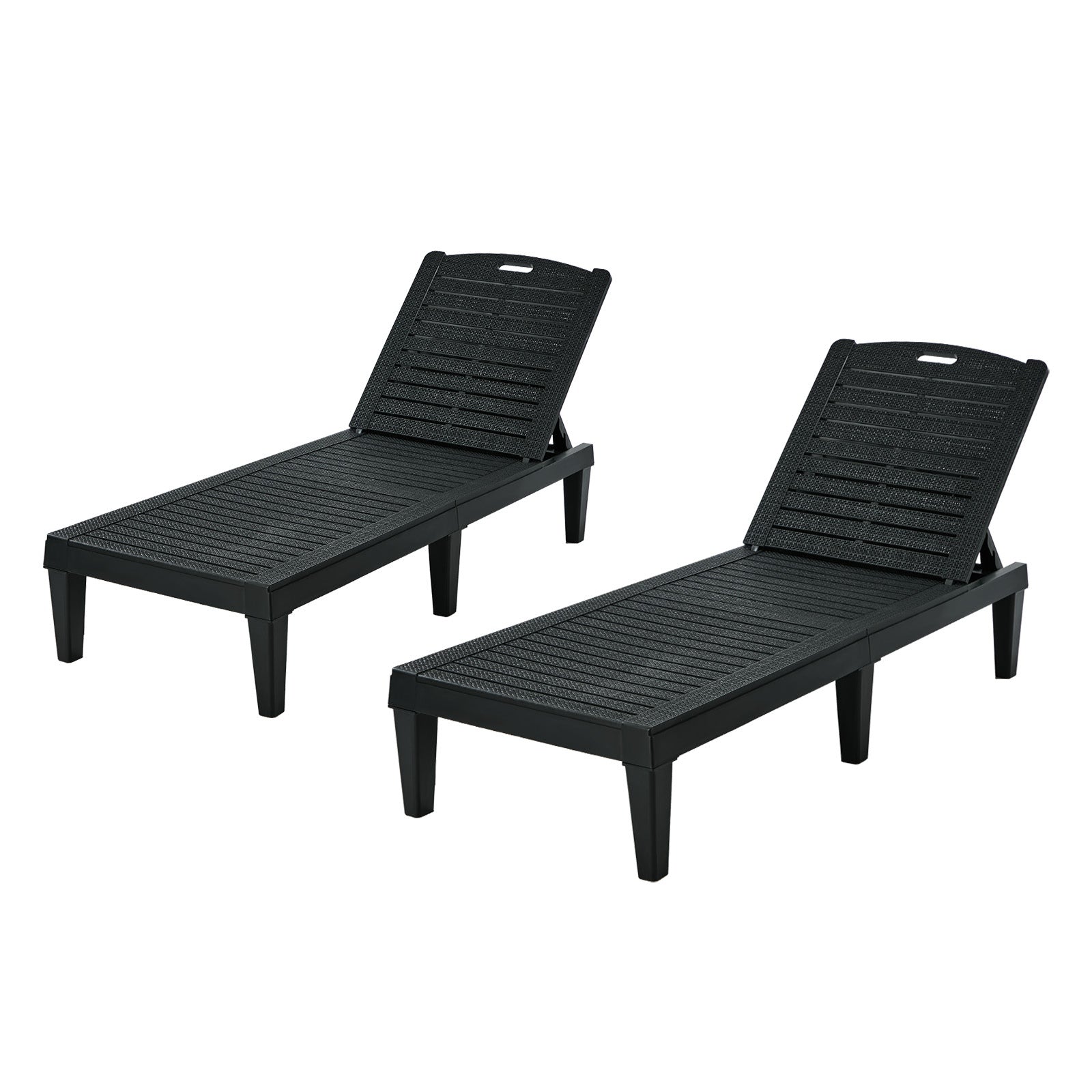 Livsip 2PCS Sun Lounge Outdoor Lounger Beach Chair Patio Garden Furniture