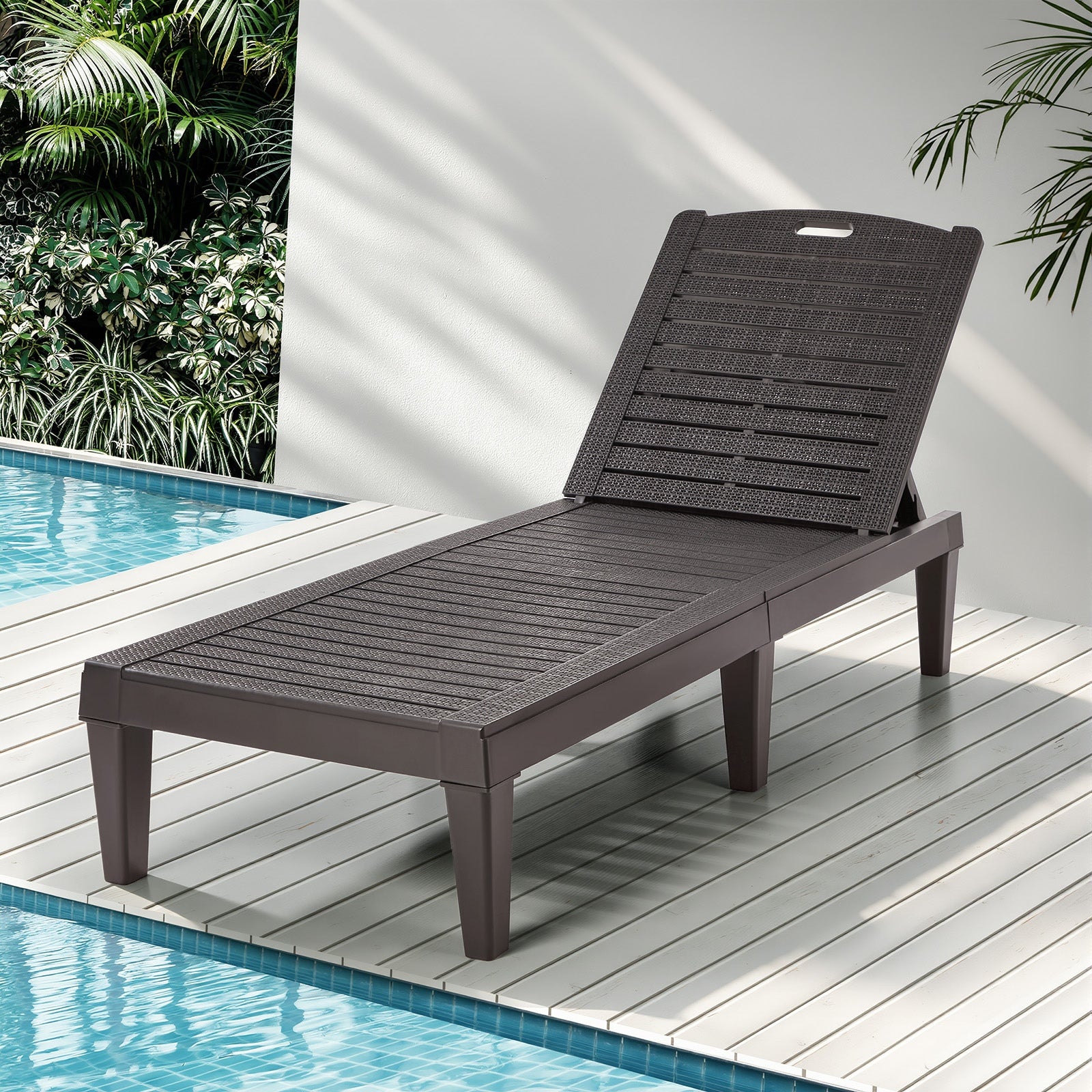 Livsip Sun Lounge Adjustable Outdoor Chaise Lounge Chair Patio Furniture