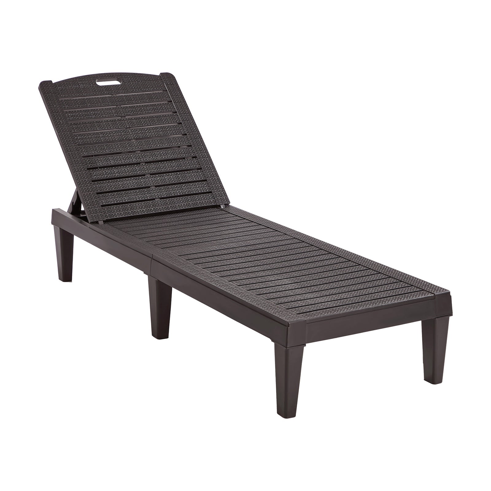 Livsip Sun Lounge Adjustable Outdoor Lounger Beach Chair Patio Furniture Brown