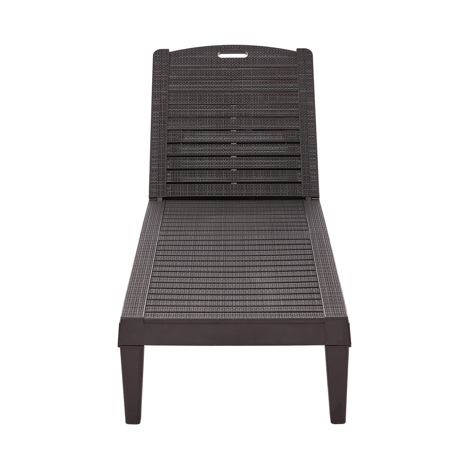 Livsip Sun Lounge Adjustable Outdoor Lounger Beach Chair Patio Furniture Brown