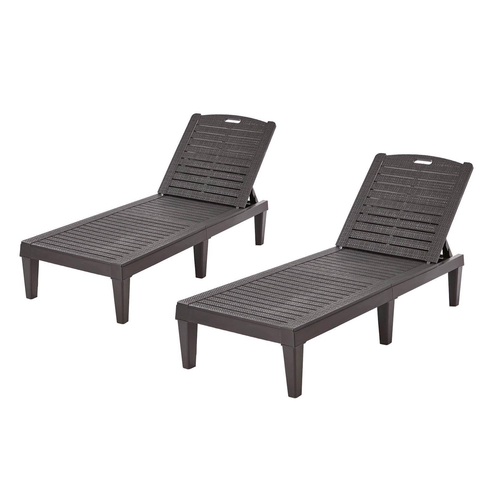 Livsip 2PCS Sun Lounge Outdoor Lounger Beach Chair Patio Garden Furniture