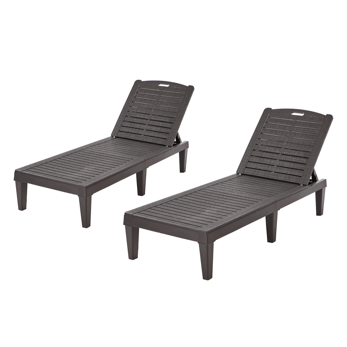 Livsip 2PCS Sun Lounge Outdoor Lounger Beach Chair Patio Garden Furniture