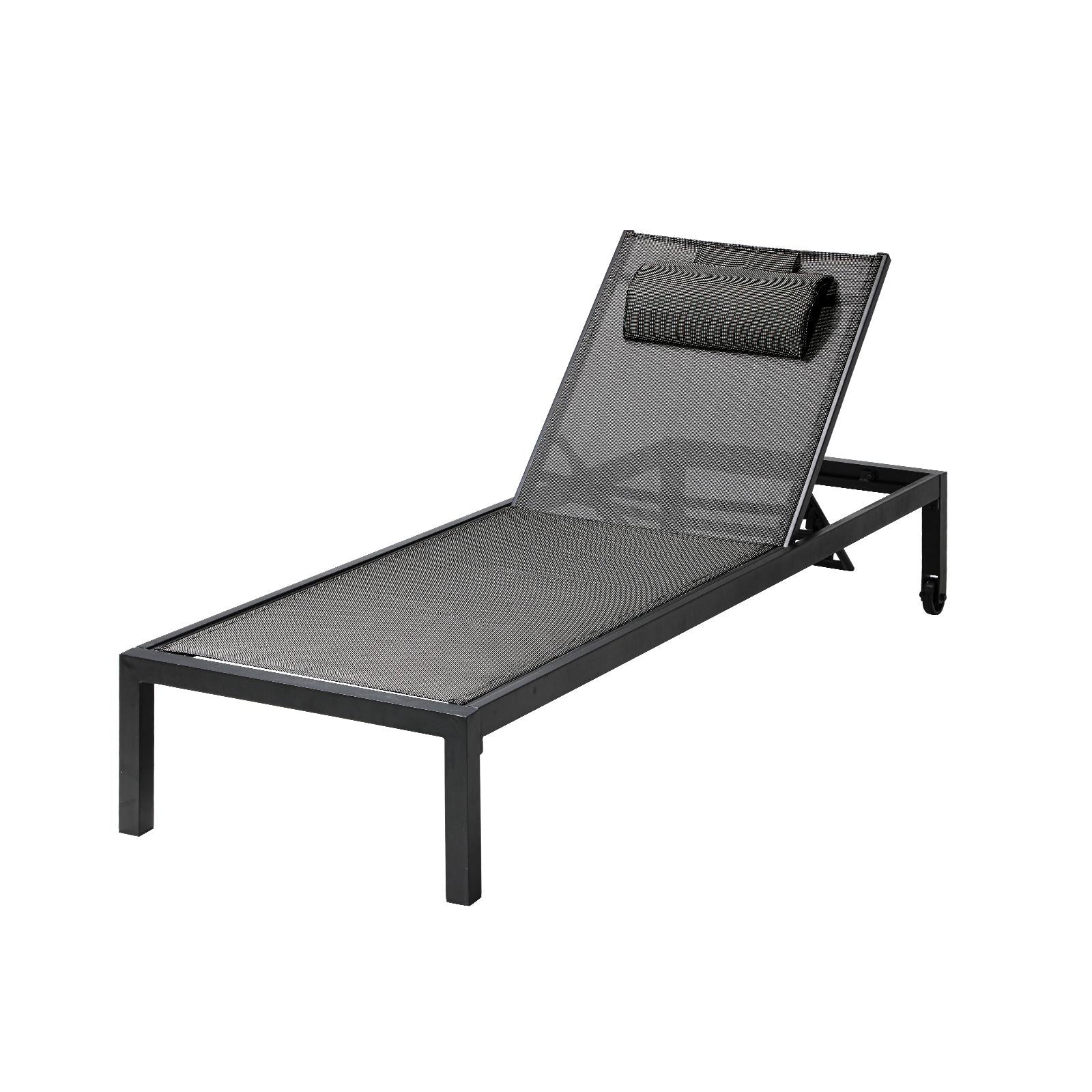 Livsip Sun Lounge Outdoor Lounger Chair Aluminium Day Bed Garden Patio Furniture - Sunyee