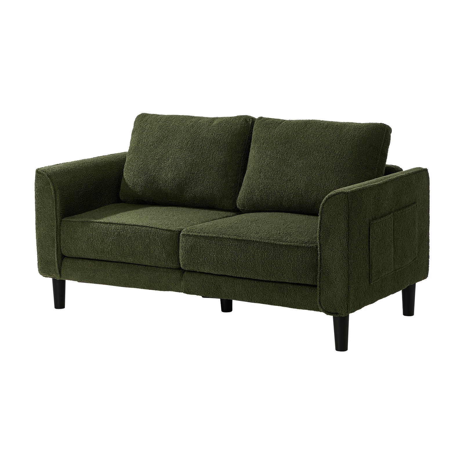 Oikiture 150cm 2 Seater Sofa Boucle Love Seat Small Couch Chair Side Storage