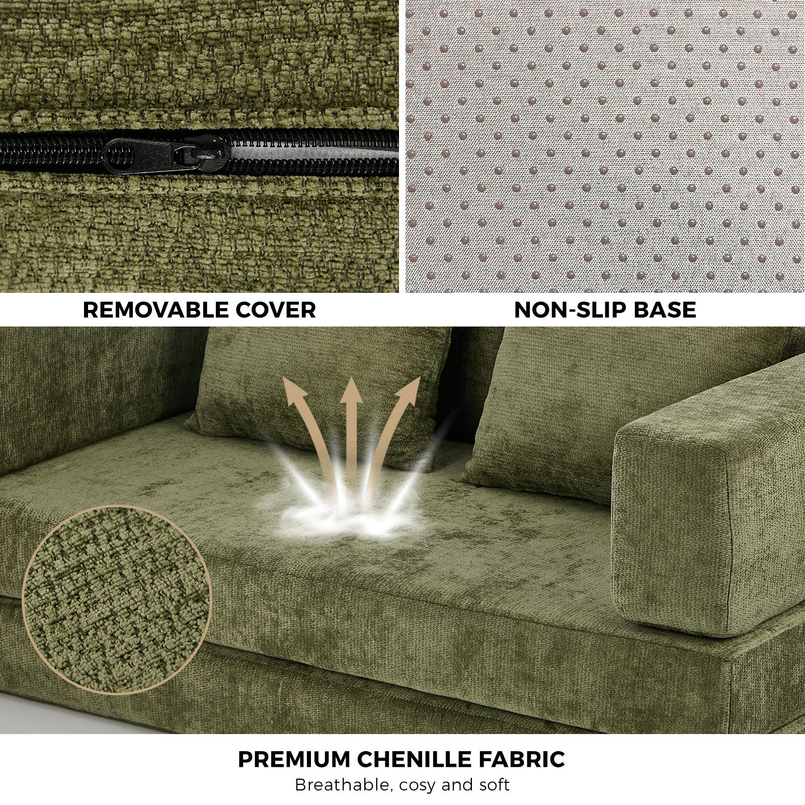 Oikiture Convertible Sofa Bed Sleeper Futon Pull Out Couch Beds - Sunyee