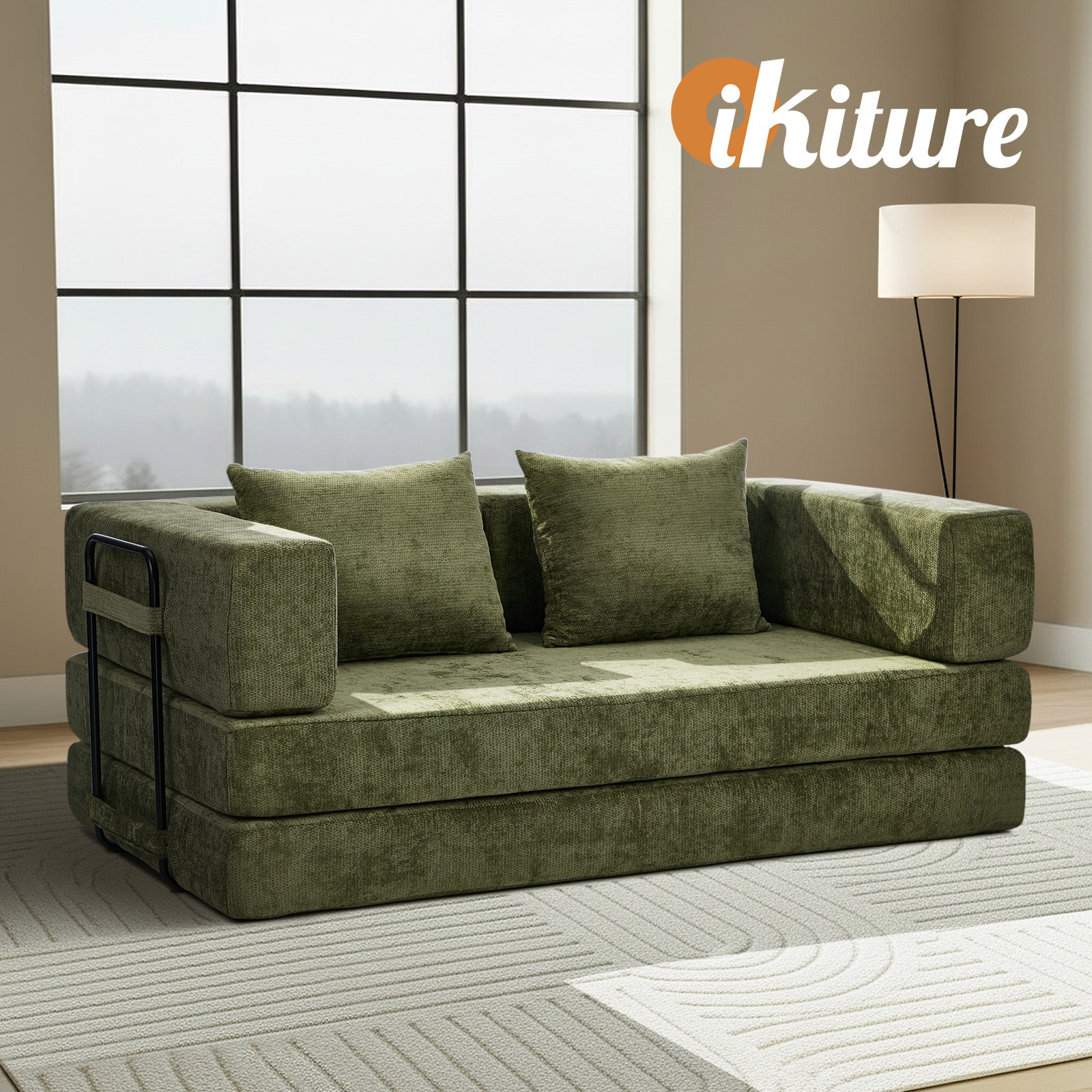 Oikiture Convertible Sofa Bed Sleeper Futon Pull Out Couch Beds - Sunyee