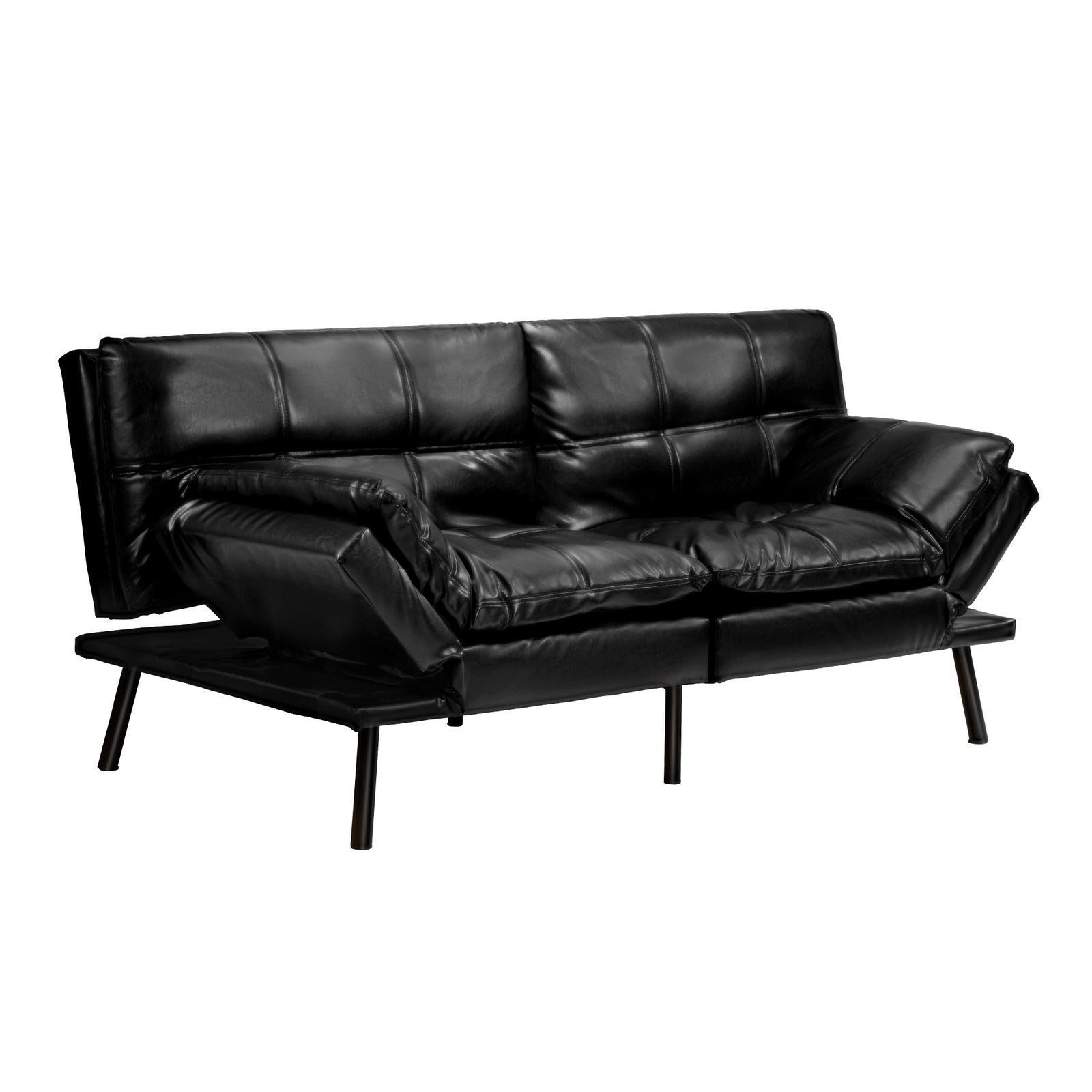 Oikiture 3-Seater Sofa Bed Futon Recliner Lounge Couch Convertible 3 Colours - Sunyee