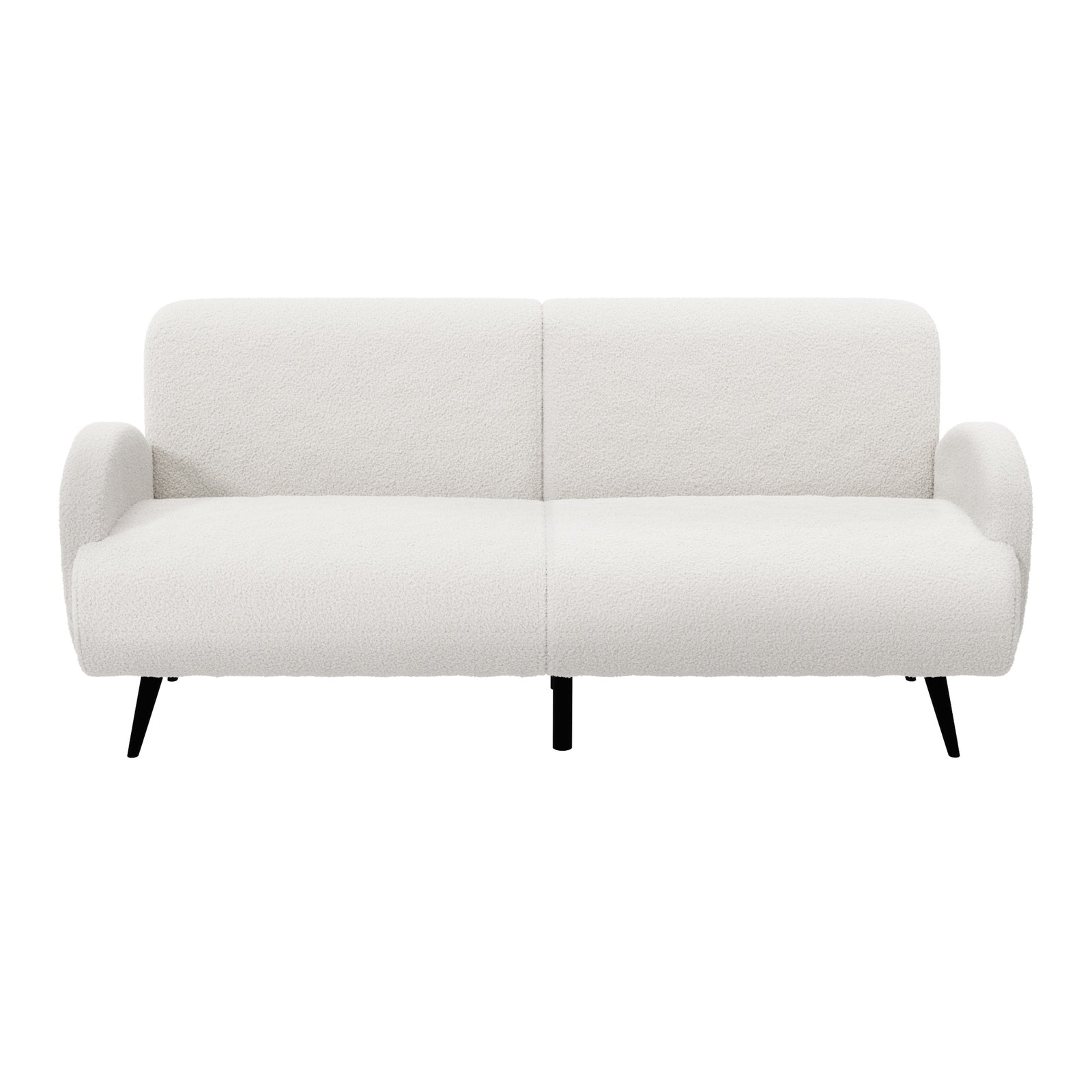 Oikiture Boucle Sofa Luxury 3 Seater Couch Fleece Chair Office Lounge White - Sunyee