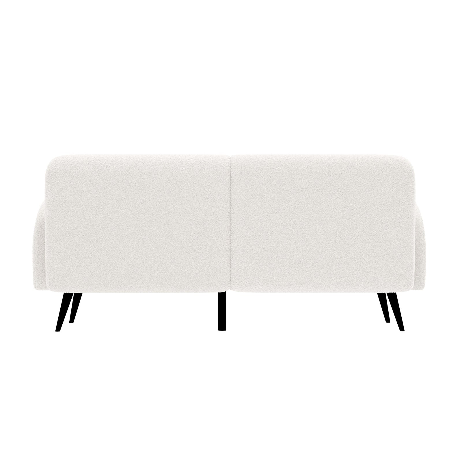 Oikiture Boucle Sofa Luxury 3 Seater Couch Fleece Chair Office Lounge White - Sunyee