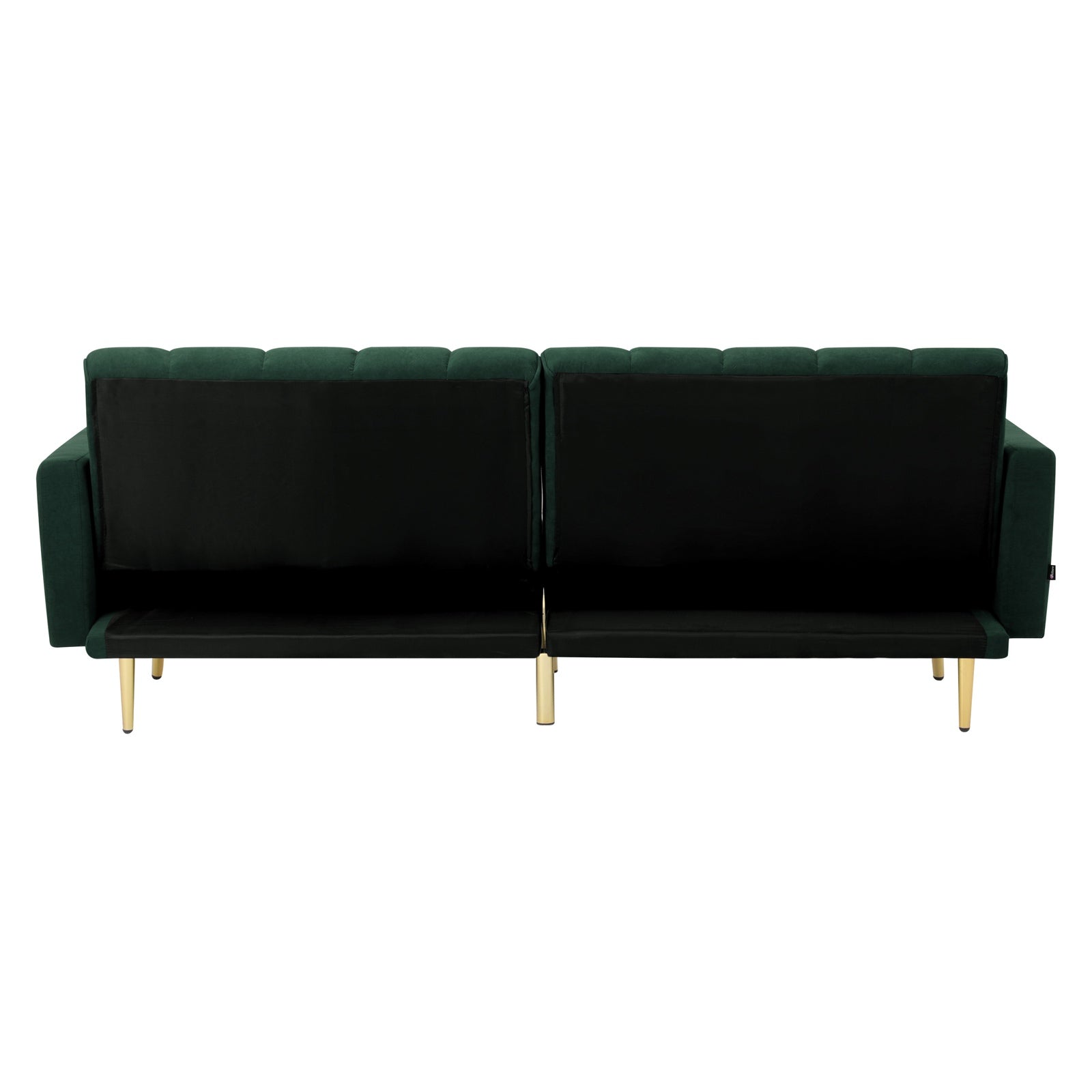 Oikiture 3 Seater Sofa Bed Couch Convertible Lounge Recliner Beds Velvet Green - Sunyee
