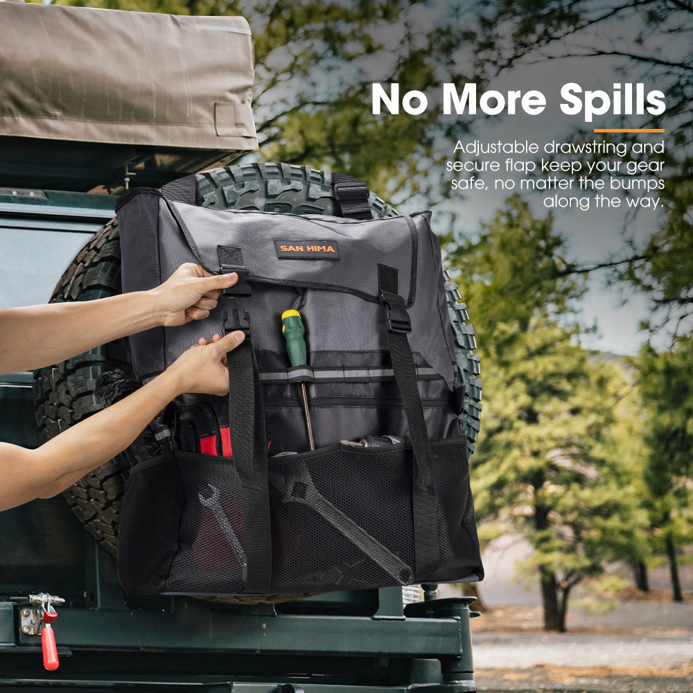 San Hima 100L Spare Wheel Bin & Accessory Bag  Recovery Storage Bag 4x4 4WD - Sunyee
