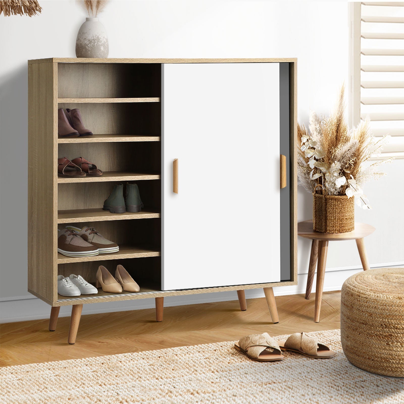 Oikiture Shoes Rack Shoe Storage Cabinet Organiser Sideboard Shelf Cup