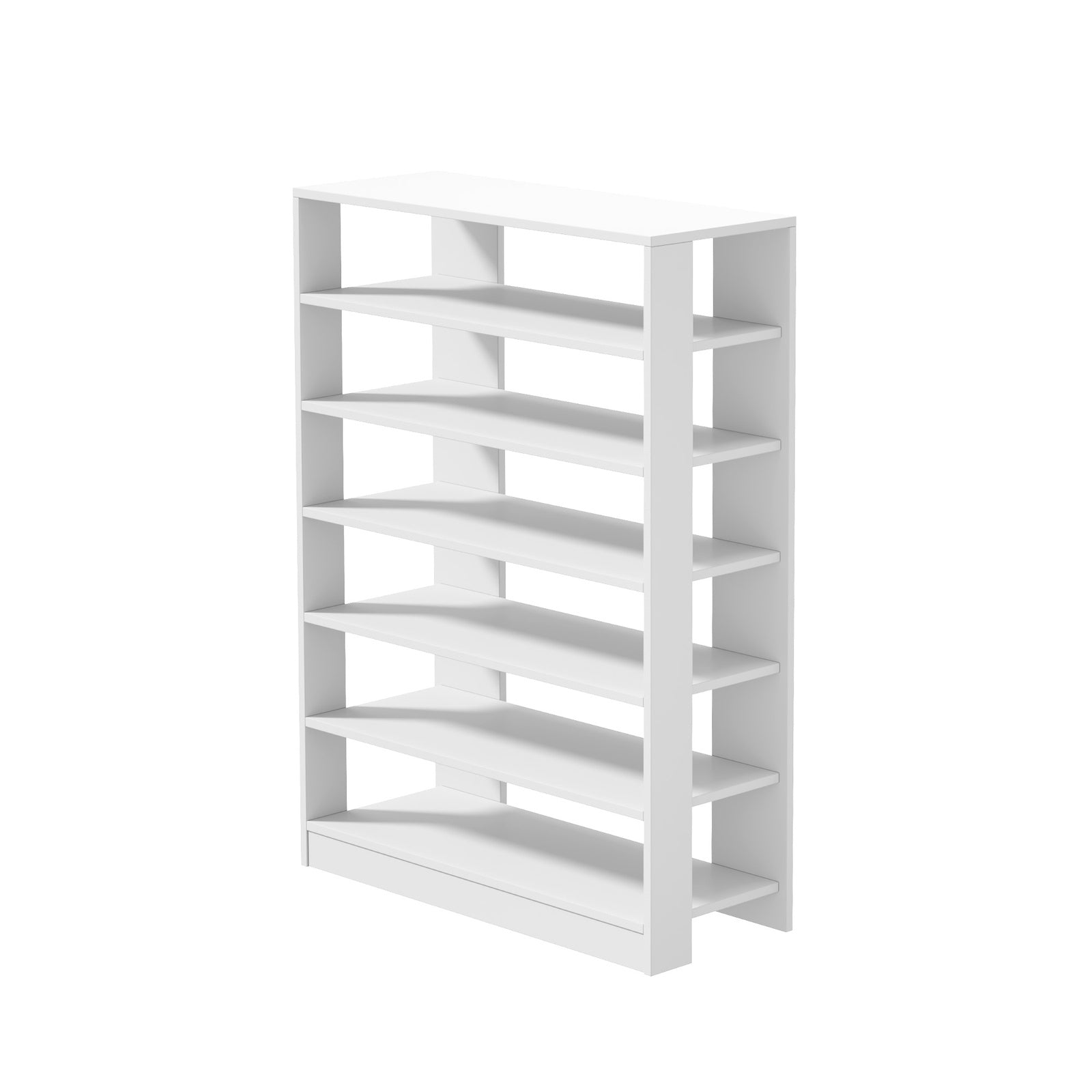 Oikiture Shoe Rack 7 Tiers Shelf Storage Cabinet Organiser 42 Pairs White - Sunyee