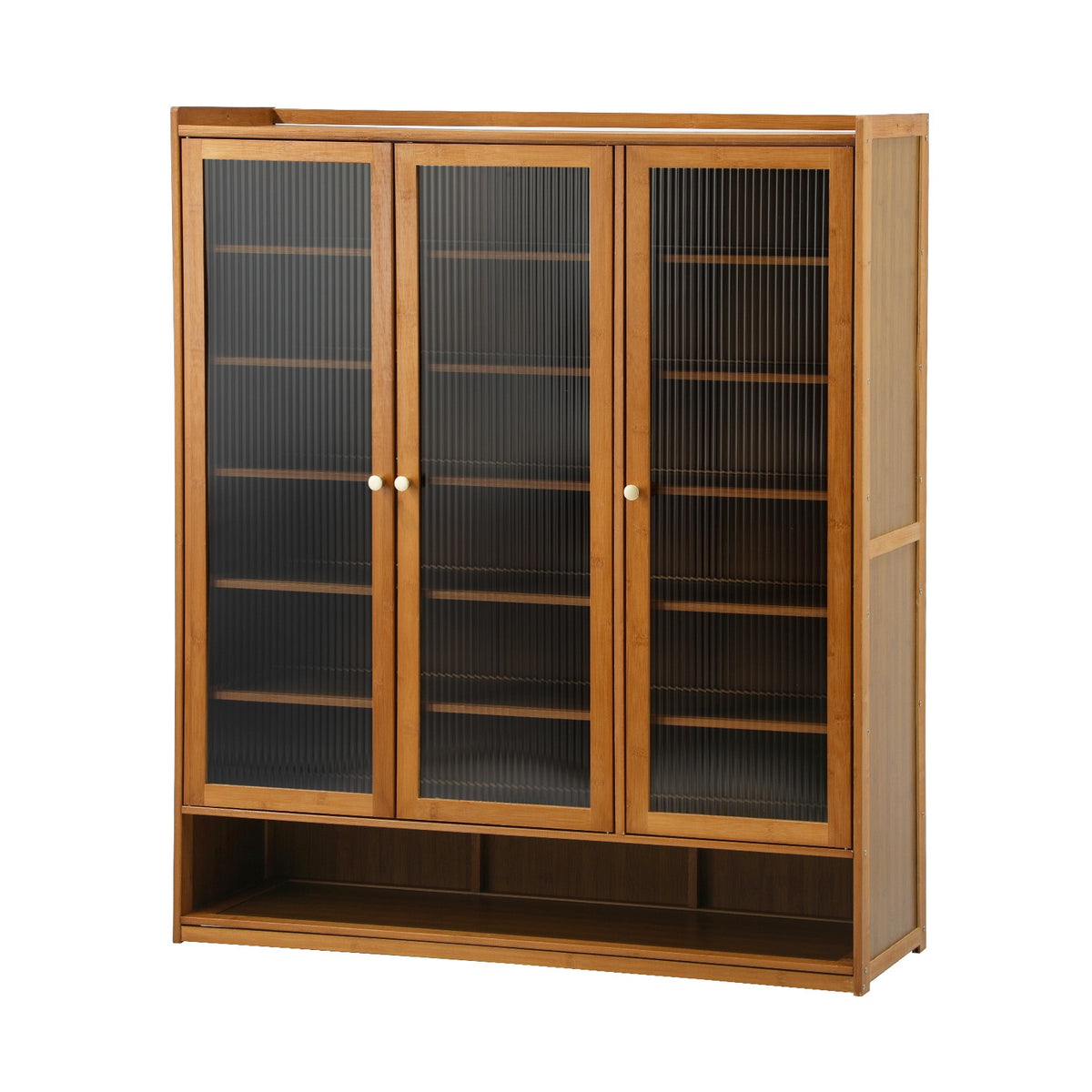 Oikiture Shoe Cabinet Shoes Storage Rack Organiser 3 Doors Shelf Brown - Sunyee