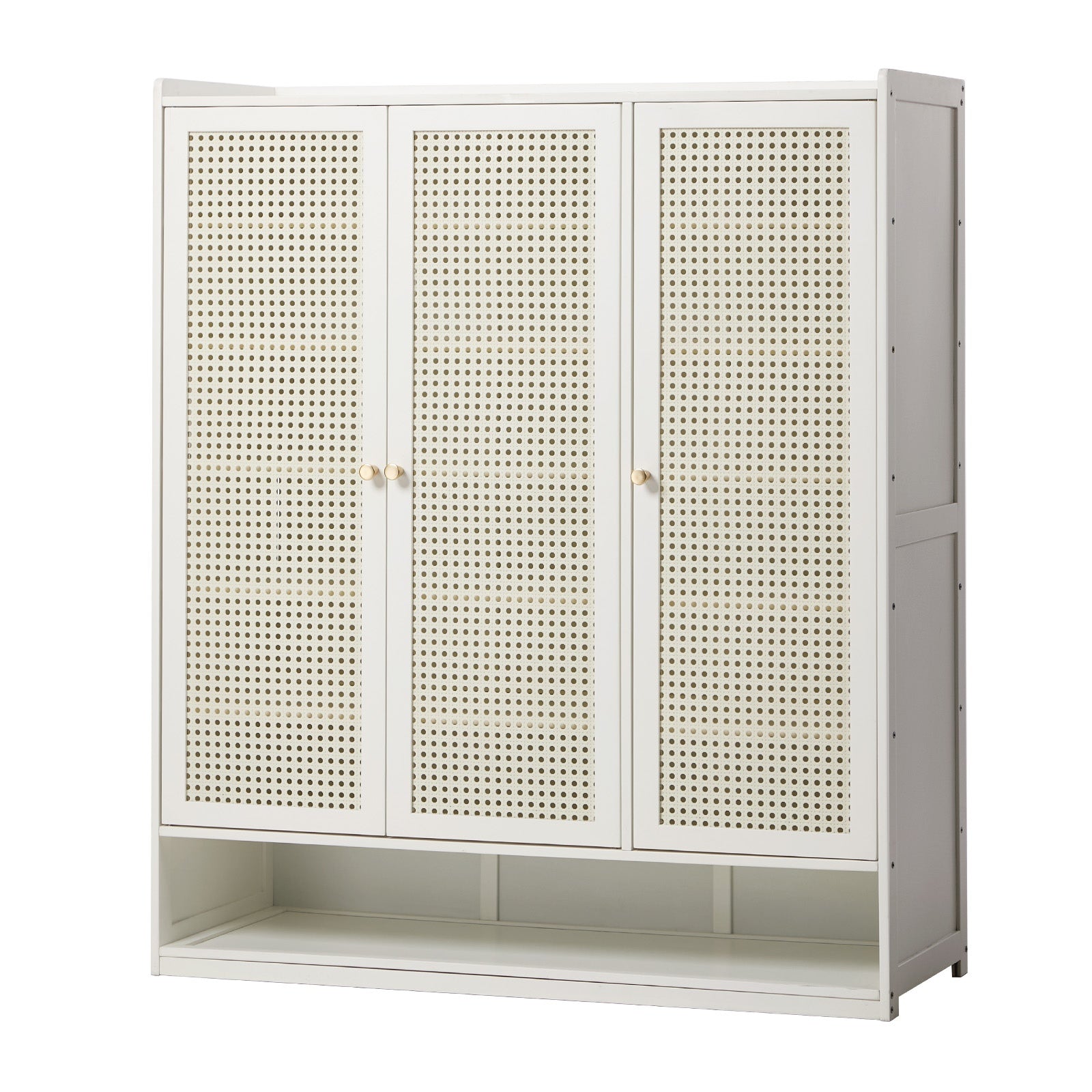 Oikiture Shoe Storage Cabinet Shoes Rack Organiser 7 Tier Shelf Rattan White