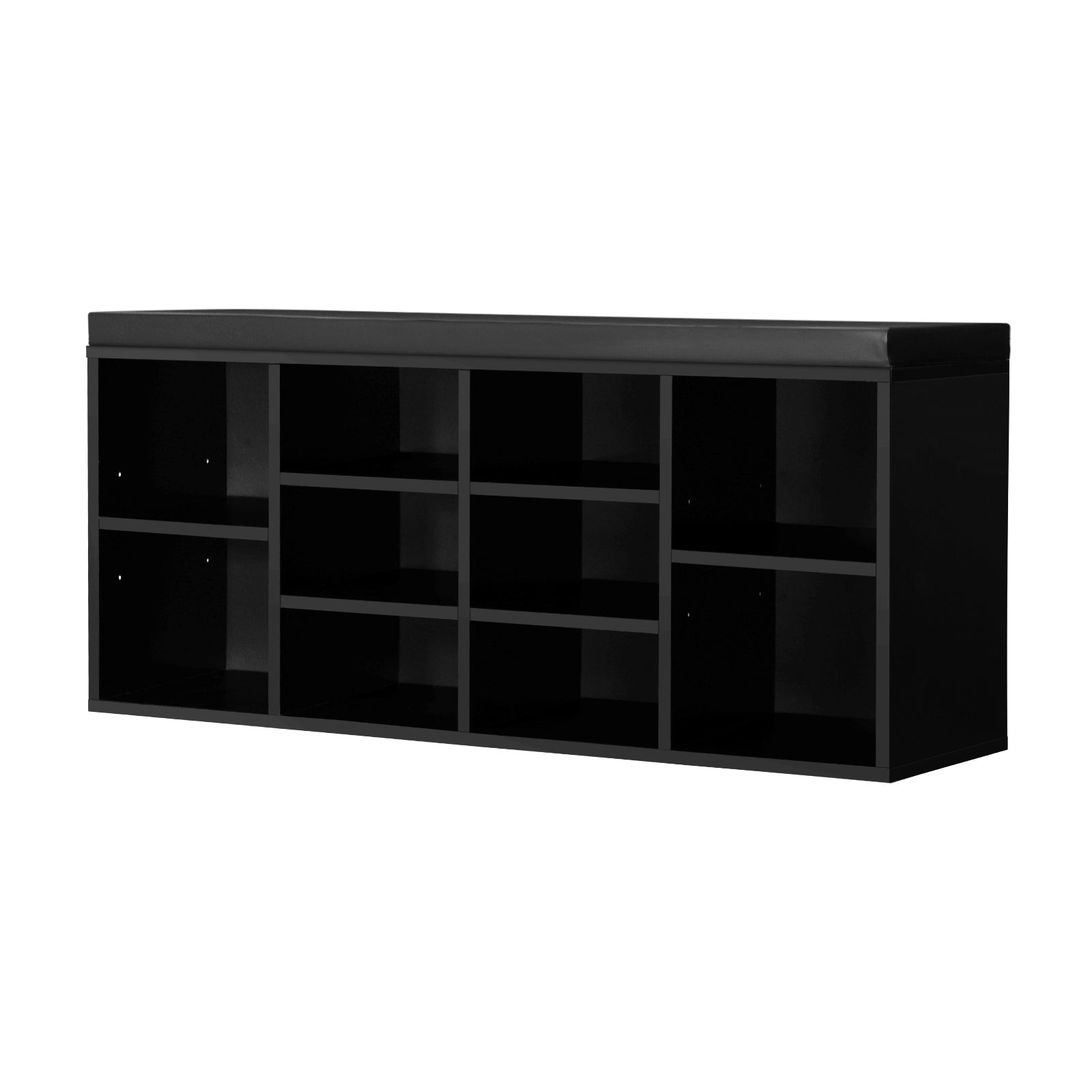Oikiture Shoe Cabinet Bench Shoe Storage Rack PU Padded Seat Organiser Cupboard - Sunyee