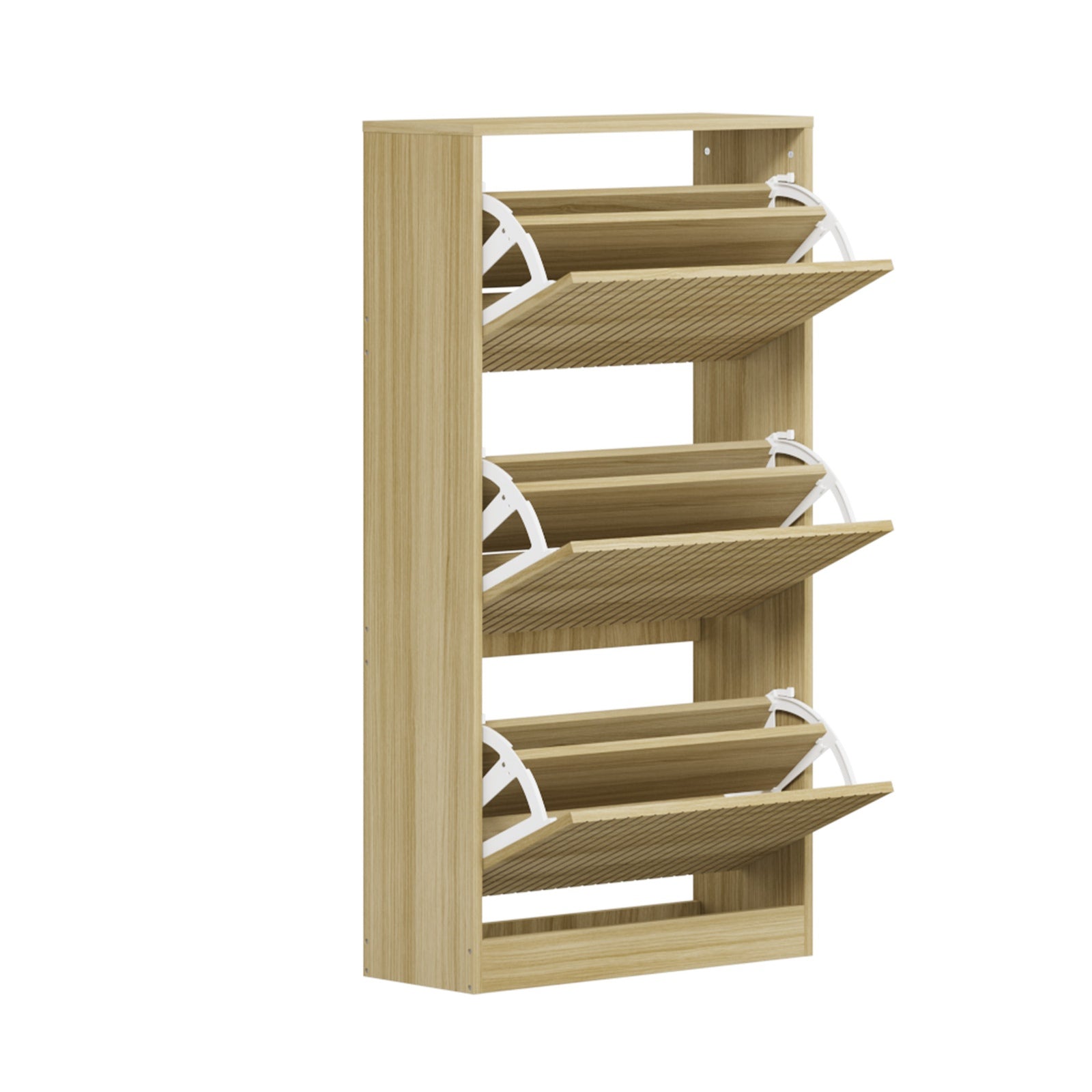 Oikiture Shoe Rack Storage Cabinet Organiser Shelf 3 Doors 30 Pairs - Sunyee