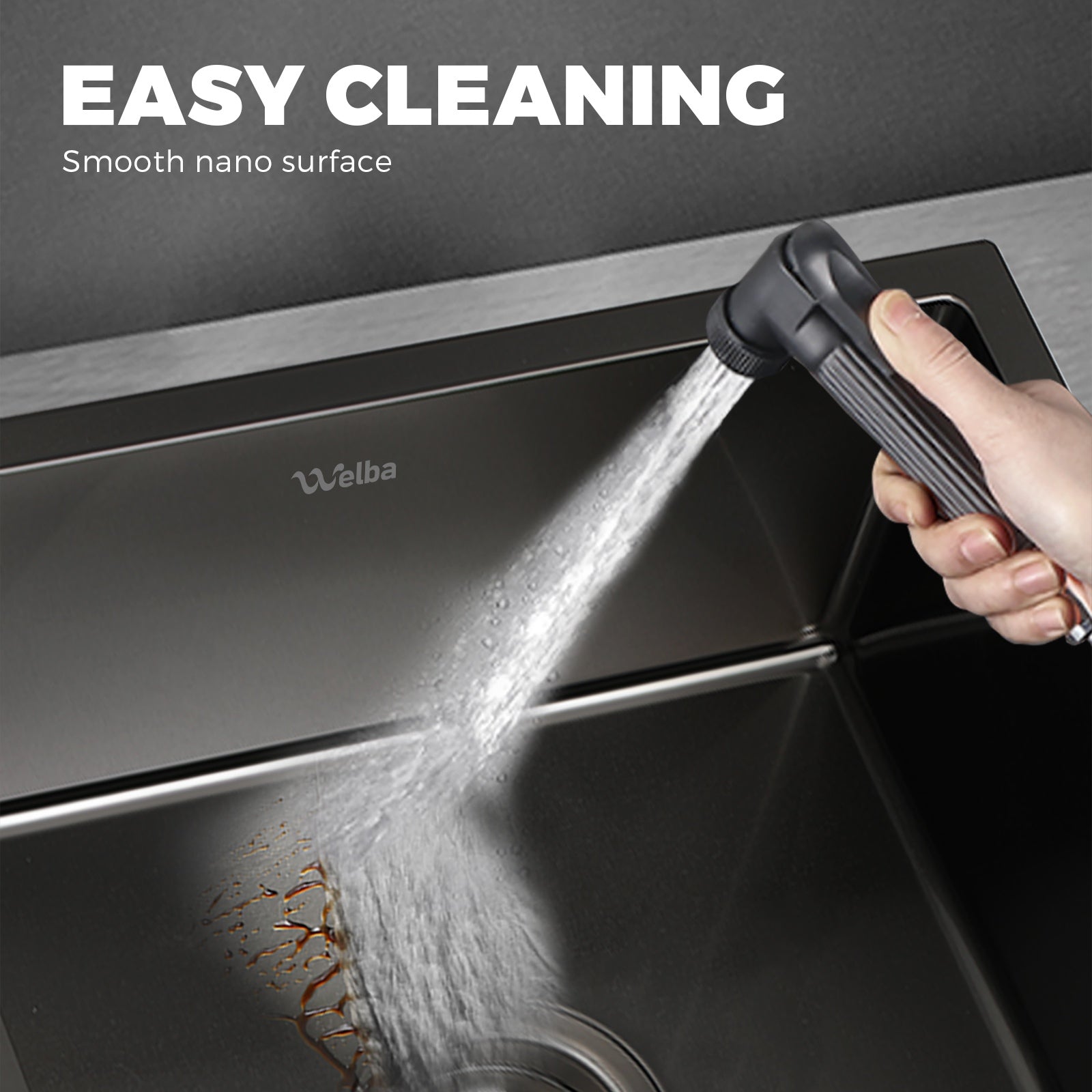 Welba Kitchen Stainless Steel Sink Bathroom Basin Single Bowl Under/Top Mount - Sunyee