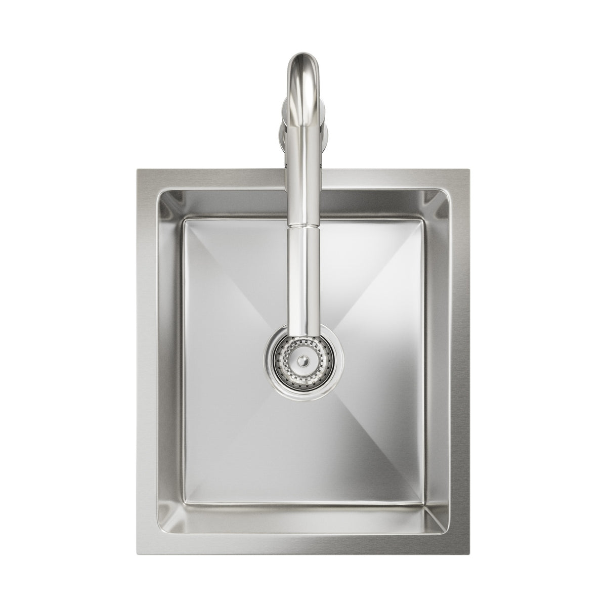 Welba Kitchen Sink 44X38CM With Pull Out Mixer Tap Stainless Steel Single Bowl - Sunyee