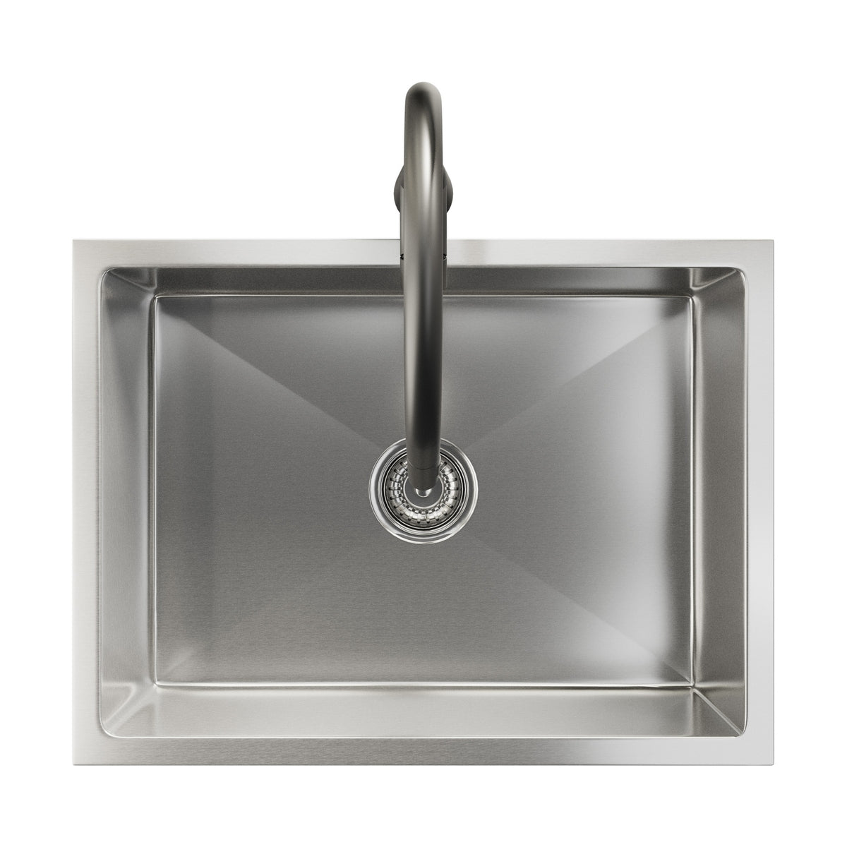 Welba Kitchen Sink 58X44CM With Pull Out Mixer Tap Stainless Steel Single Bowl - Sunyee
