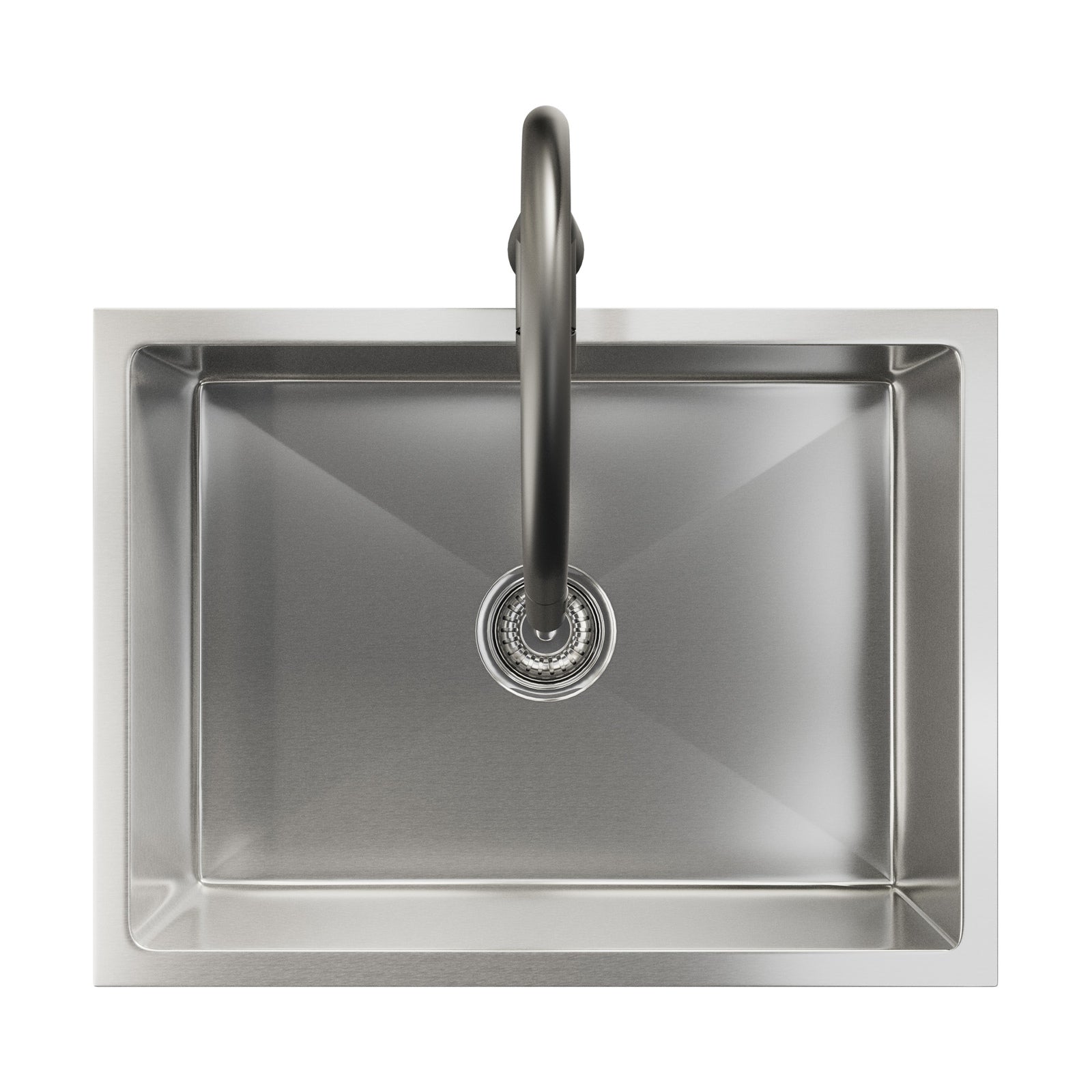 Welba Kitchen Sink 60X45CM With Pull Out Mixer Tap Stainless Steel Single Bowl - Sunyee