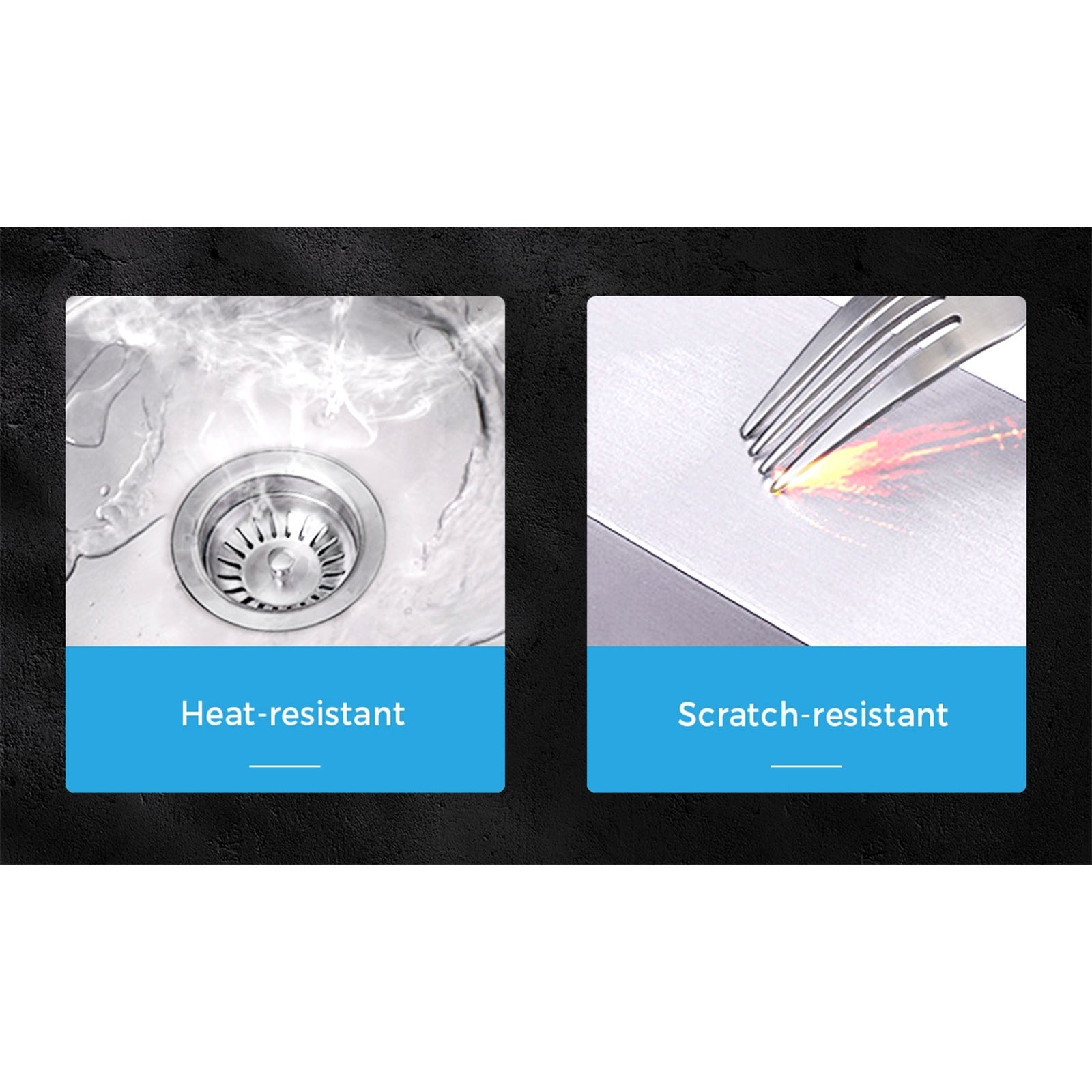 Welba Kitchen Sink Stainless Steel Basin Double Under/Top/Flush Mount 76X44CM - Sunyee