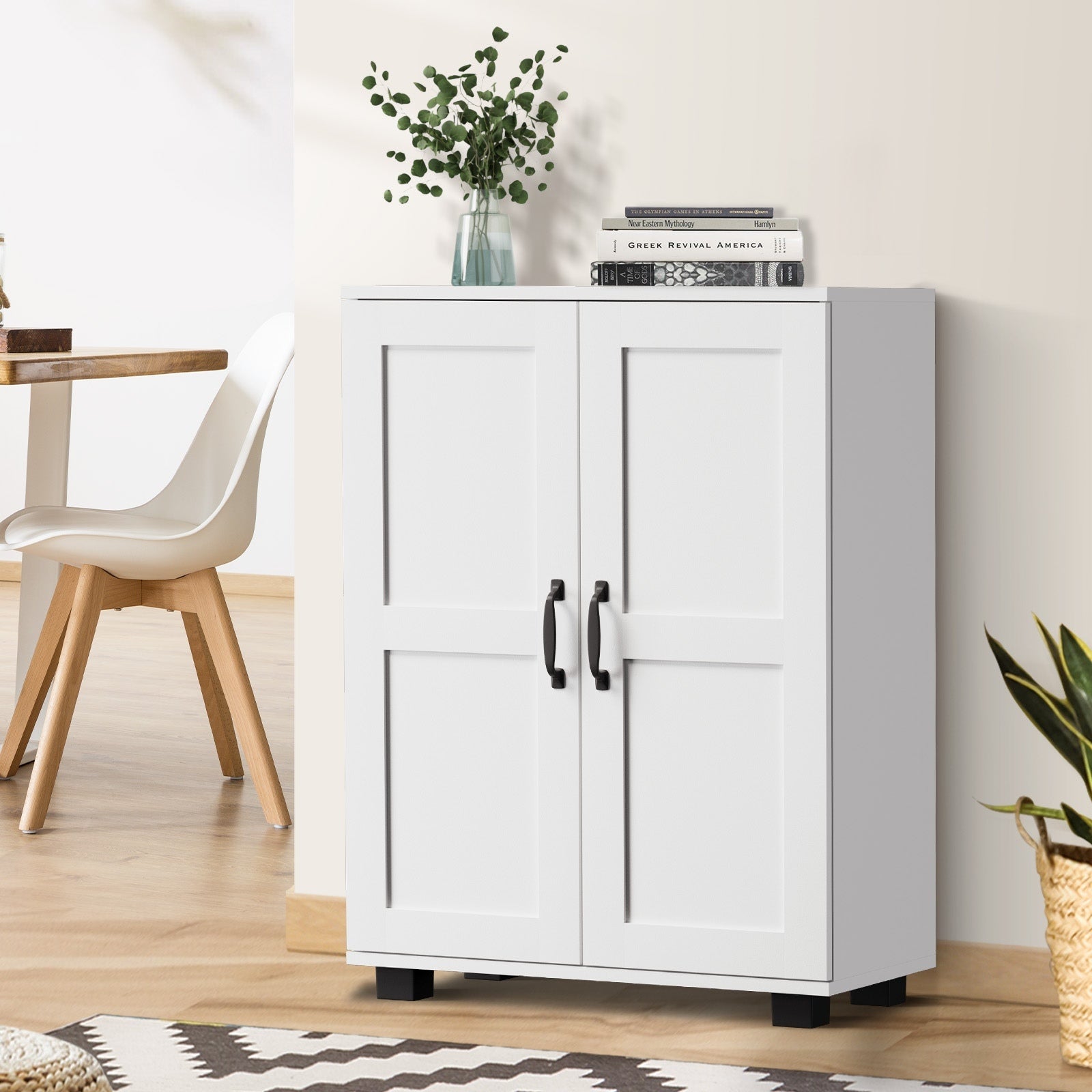 Oikiture Storage Cabinet Bathroom Buffet Sideboard 2 Door Cupboard - Sunyee