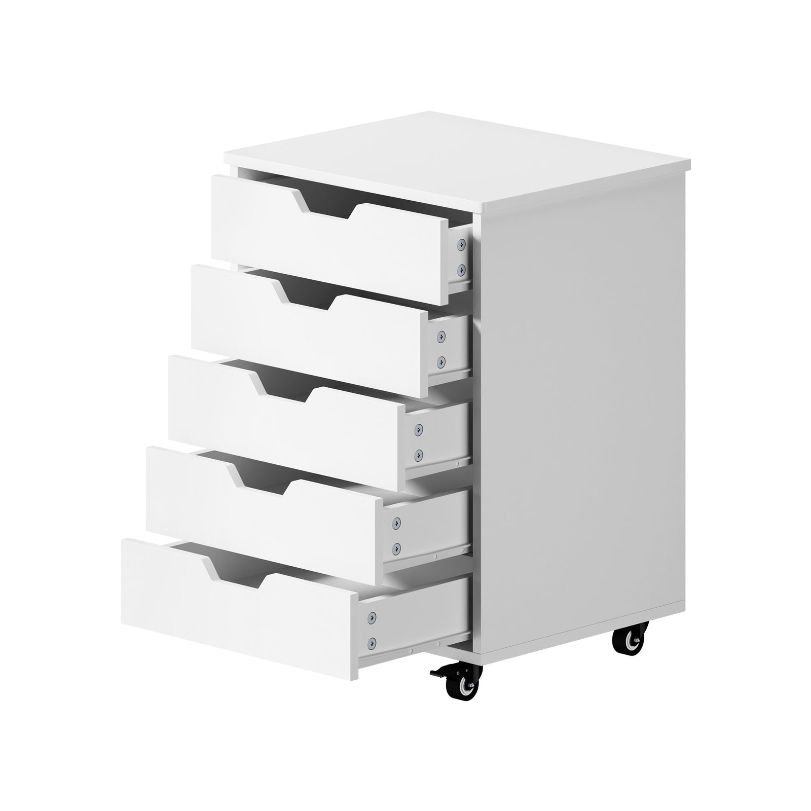 Oikiture 5 Drawer Mobile Filing Cabinet Storage Cabinet Home Office - Sunyee