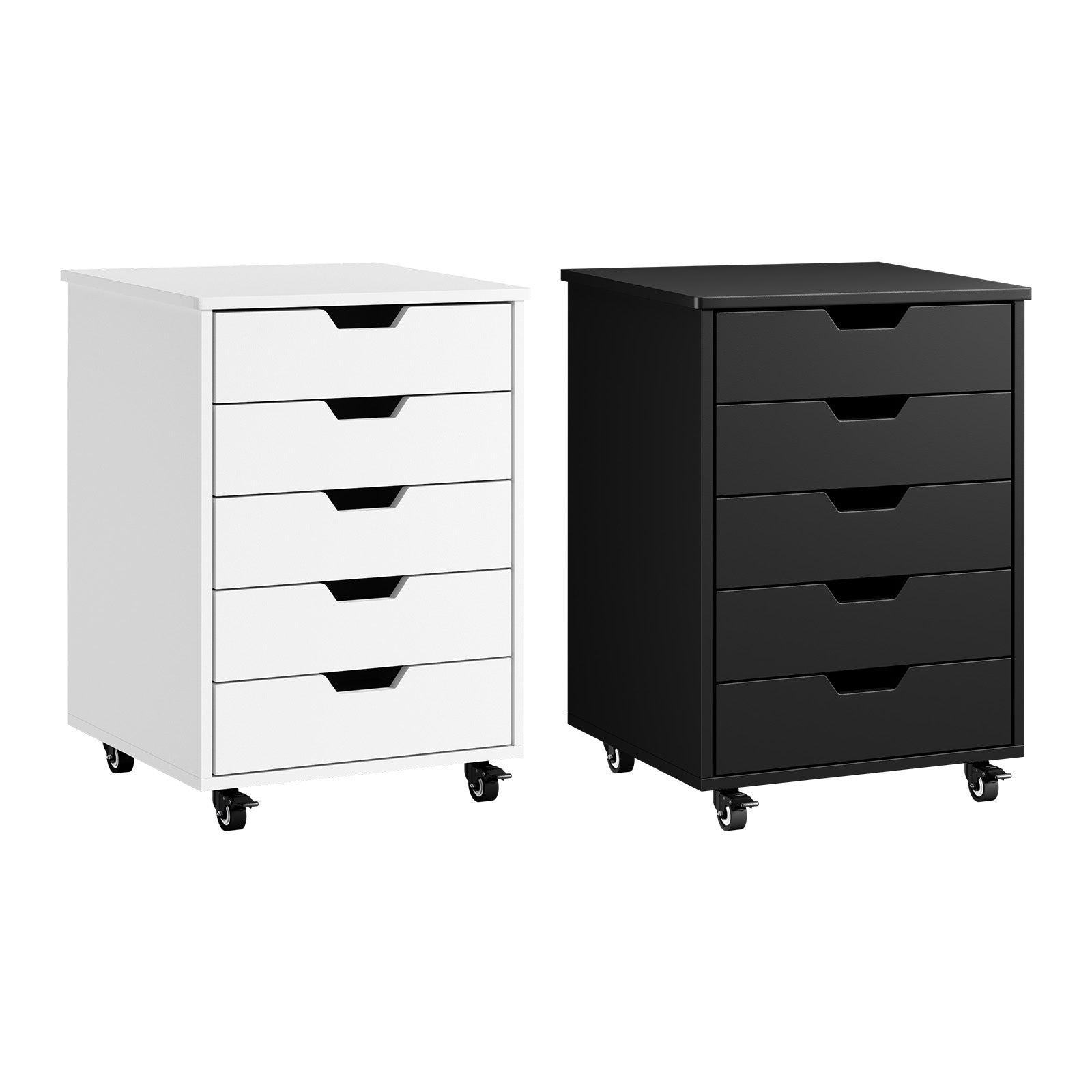 Oikiture 5 Drawer Mobile Filing Cabinet Storage Cabinet Home Office - Sunyee