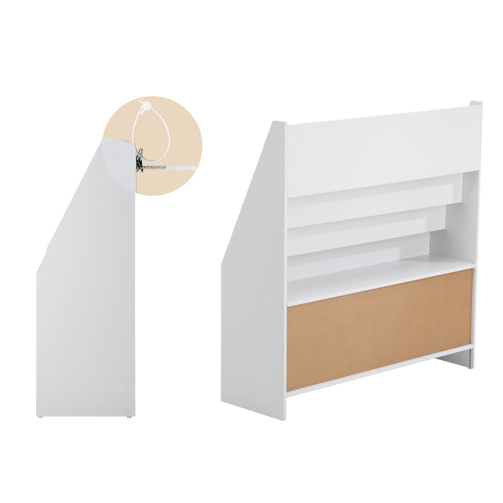 Oikiture Kids Bookshelf Toy Box Organiser Display Shelf Magazine Storage Rack