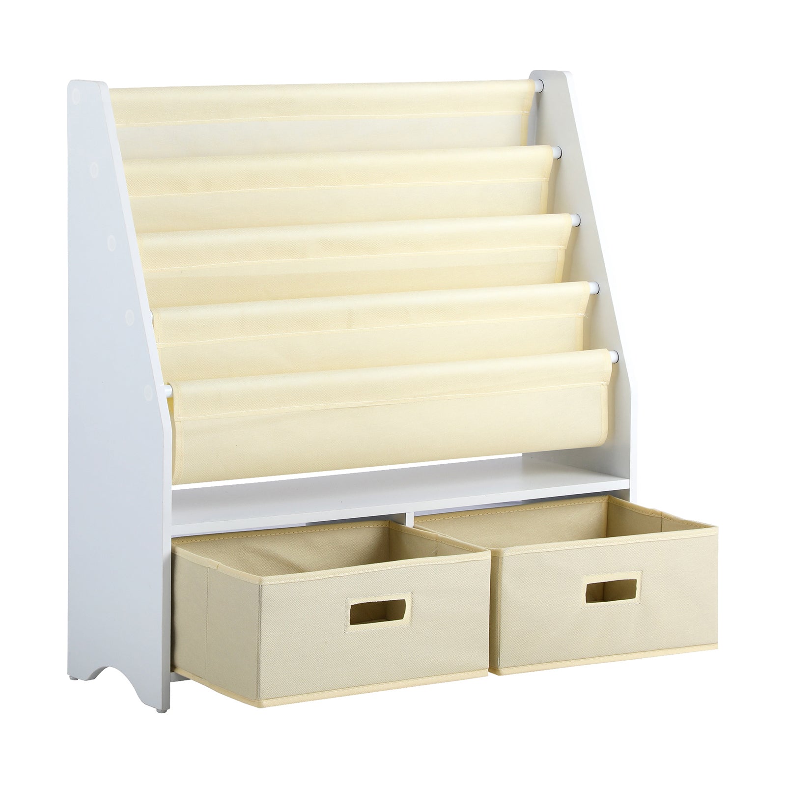 Oikiture Kids Bookshelf Bookcase Children Toys Storage Shelf Rack DIY Organiser - Sunyee