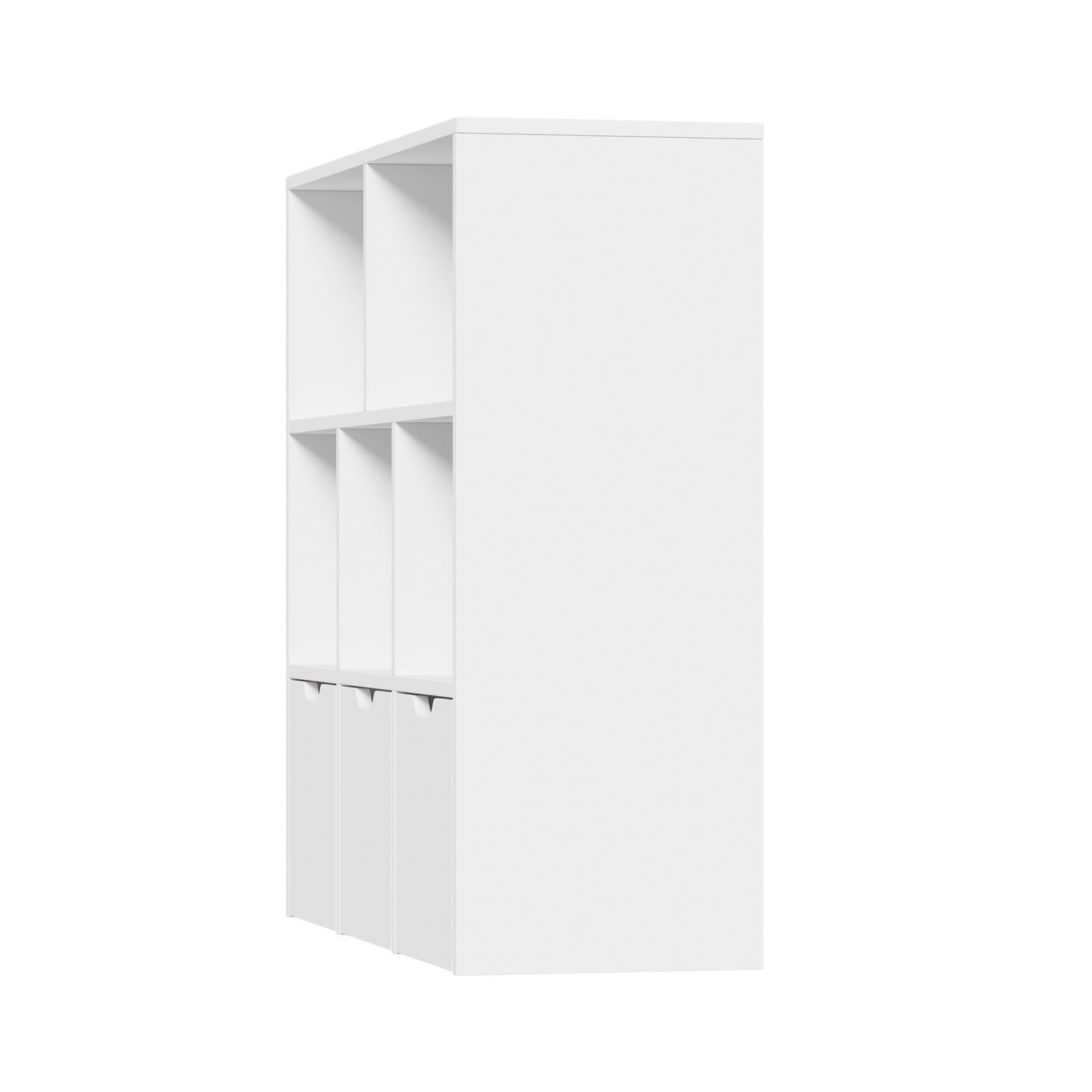 Oikiture Kids Bookcase Toy Organiser Cabinet With Removable Box Storage White - Sunyee
