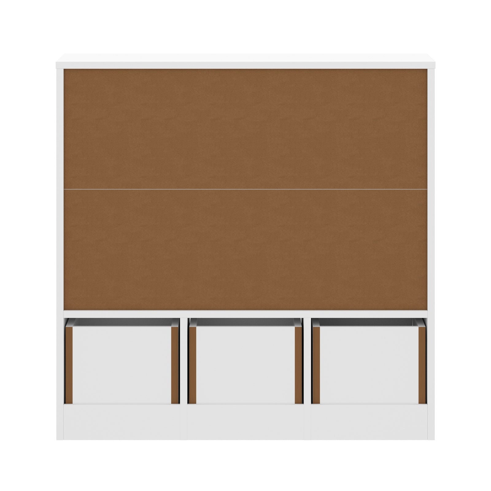 Oikiture Kids Bookcase Toy Organiser Cabinet With Removable Box Storage White - Sunyee