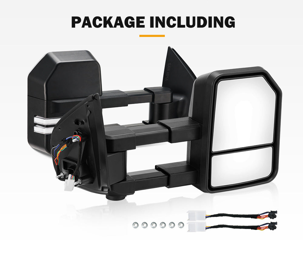San Hima Pair Extendable Towing Mirrors Gen2 for Holden Colorado RG MY2013-MY2020