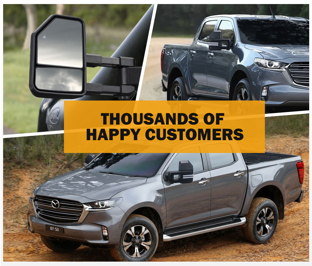 San Hima Extendable Towing Mirrors Gen2 for Mazda BT-50 BT50 TF Series JUL 2020-On - Sunyee