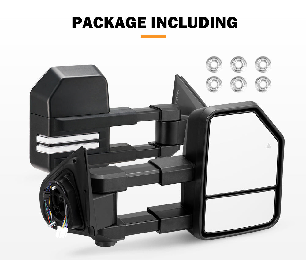 San Hima Extendable Towing Mirrors Gen2 for Isuzu D-MAX DMAX MY2021-Current - Sunyee