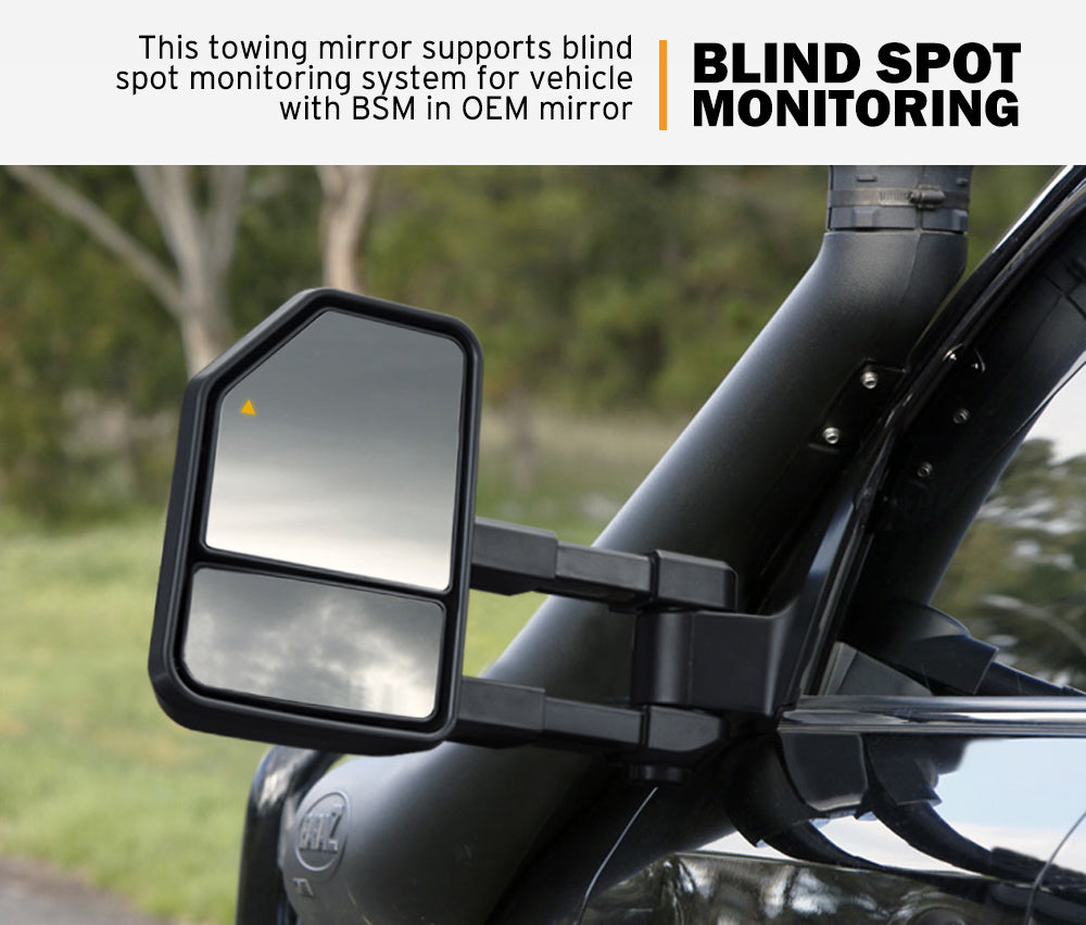 San Hima Extendable Towing Mirrors Gen2 for Toyota Landcruiser 200 Series 2007-2021