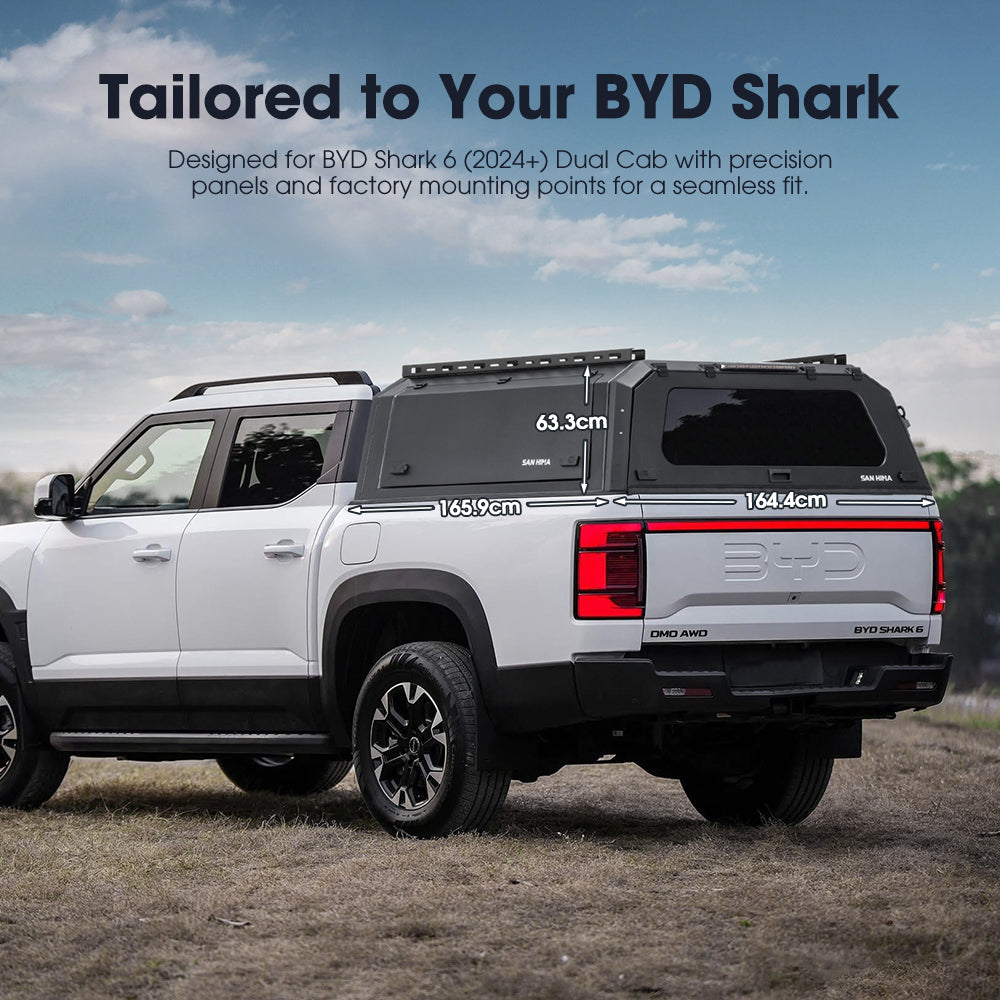 San Hima UTE Tub Canopy For BYD SHARK 6 2024-Current Dual Cab - Sunyee
